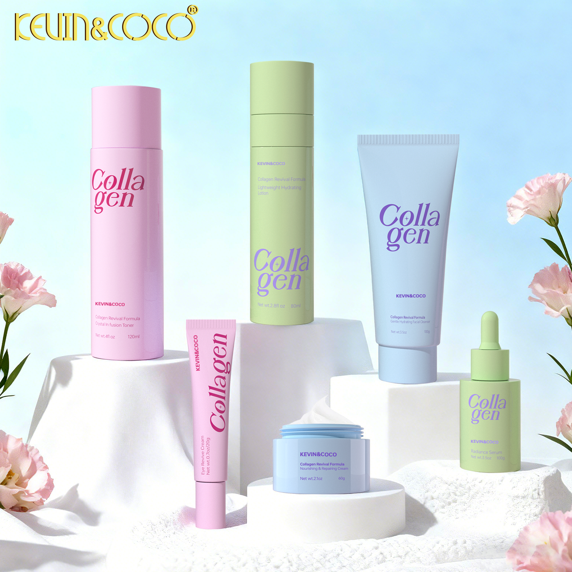 Collagen Rejuvenation Skincare Collection-6PCS(KC1717) | KEVIN&COCO Collagen Rejuvenation Skincare Collection-6PCS(KC1717) | KEVIN&COCO