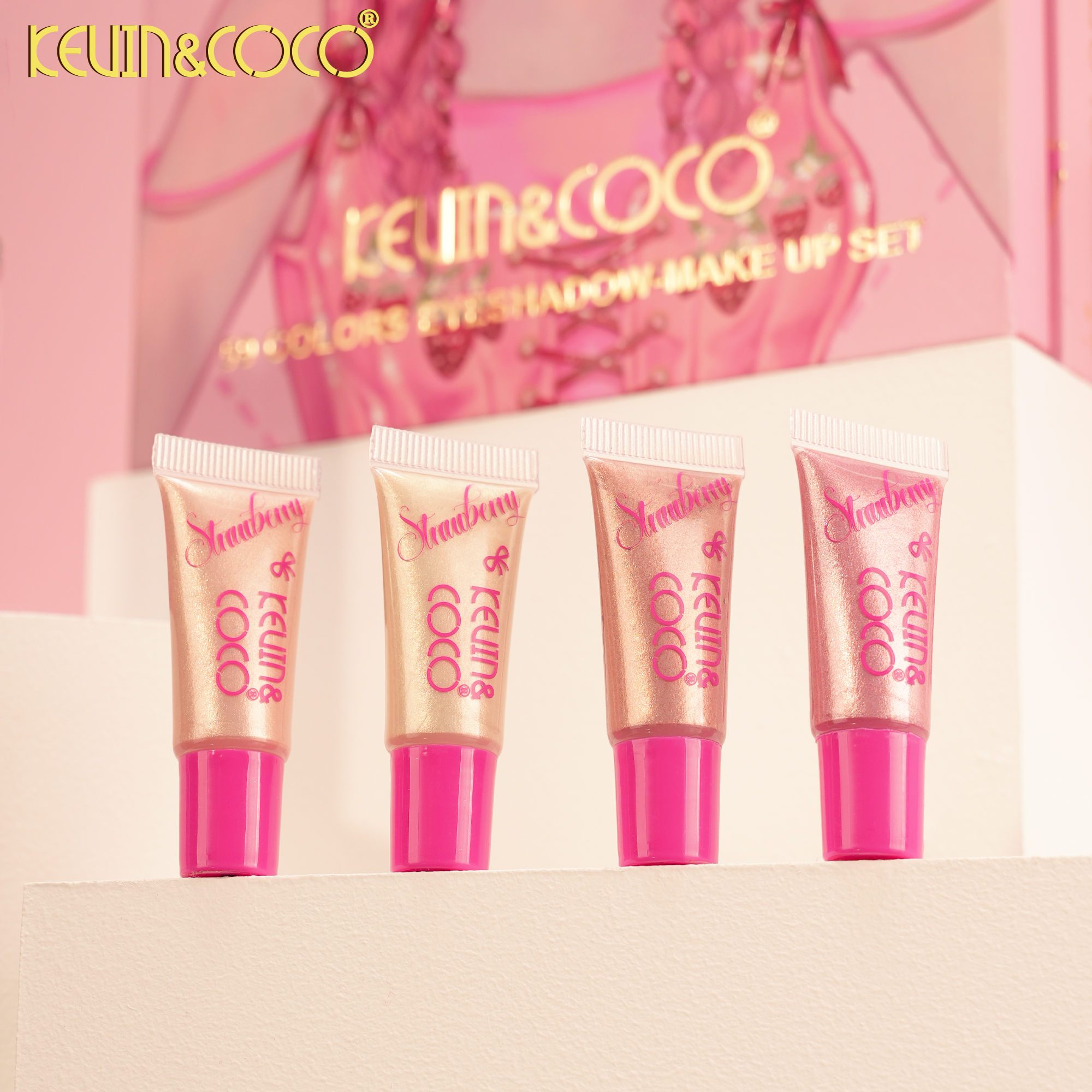 Strawberry Sanctuary Three-Tier Paper Makeup Box Set-6PCS(KC1183)