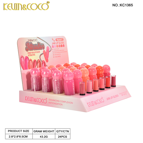 新品　サムライウーマン ＋Glow by JLO ＋PEACH CHU３点セット Guava Cream Lip Glaze-24PCS(KC1365) | KEVIN&COCO