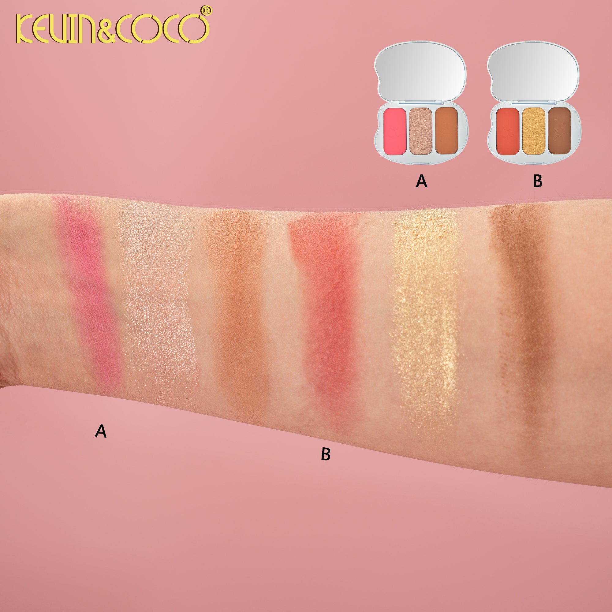 Strawberry Dog Eyeshadow & Face Palette-12PCS(KC1424/KC1425)