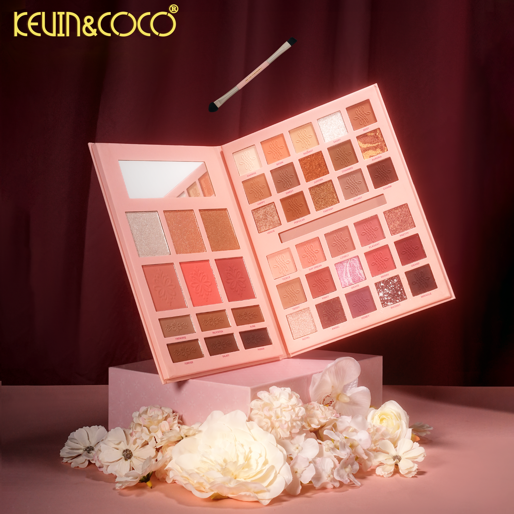 Secret Garden Makeup Set: Eyeshadow, Blush & Lip Gloss-5PCS(KC1585)