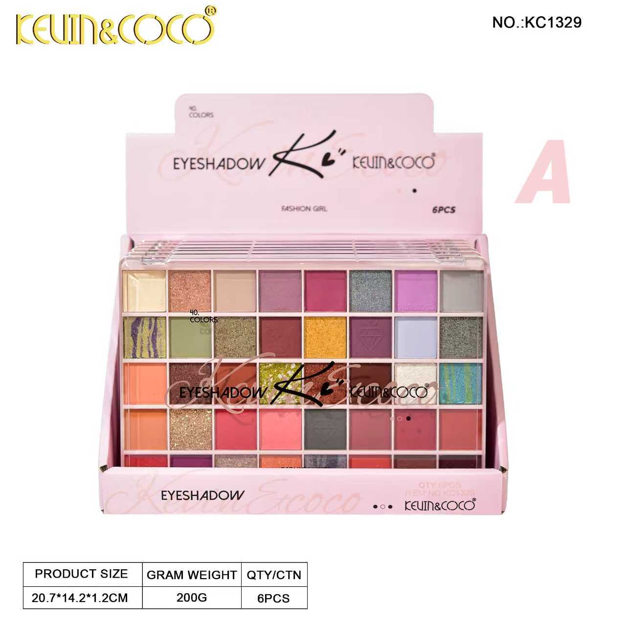 Fashion Girl 40-Color Eyeshadow Palette-6PCS(KC1332/KC1329)