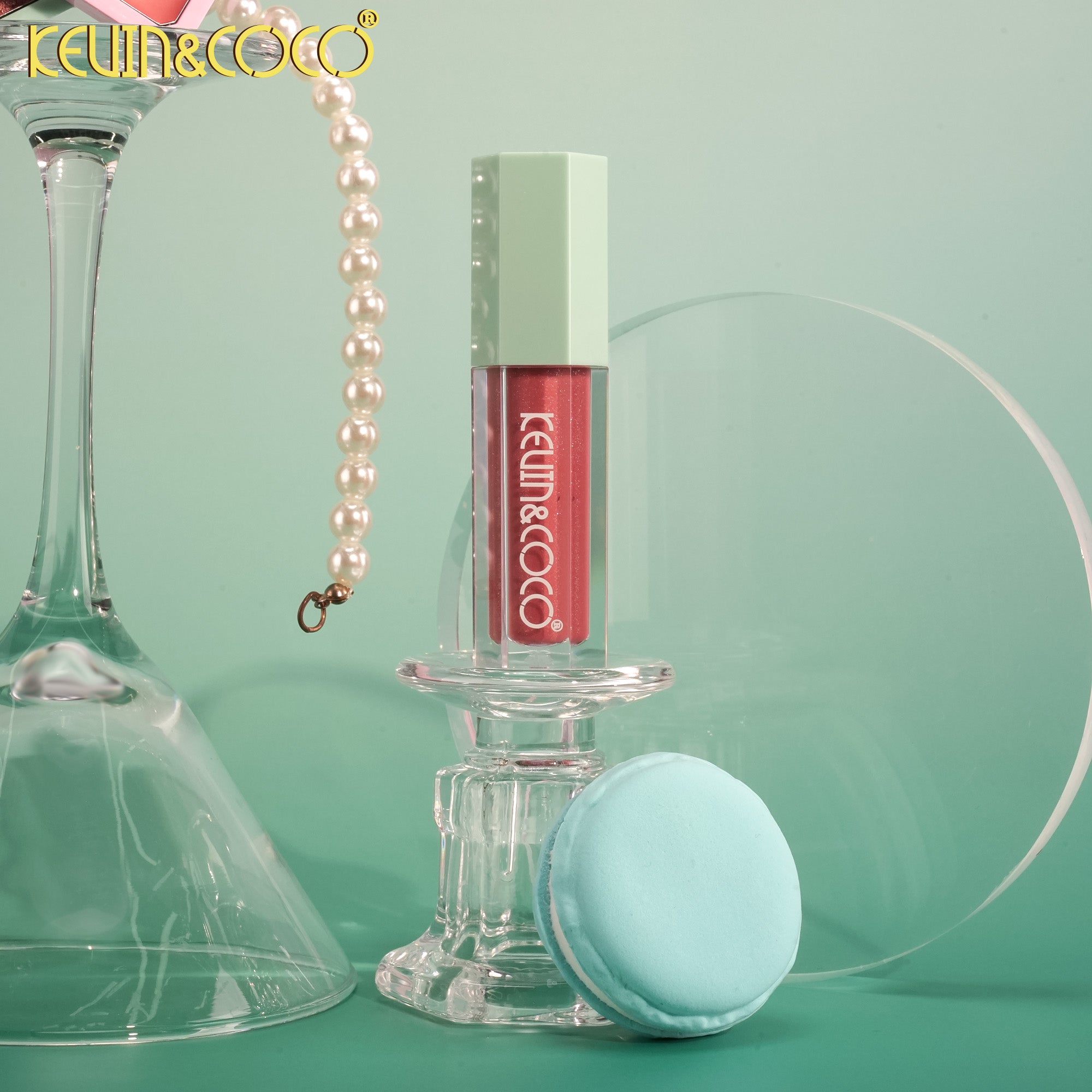 Peppermint Candy Lip & Cheek Set: Blush + Lip Gloss(24PCS)-KC1733