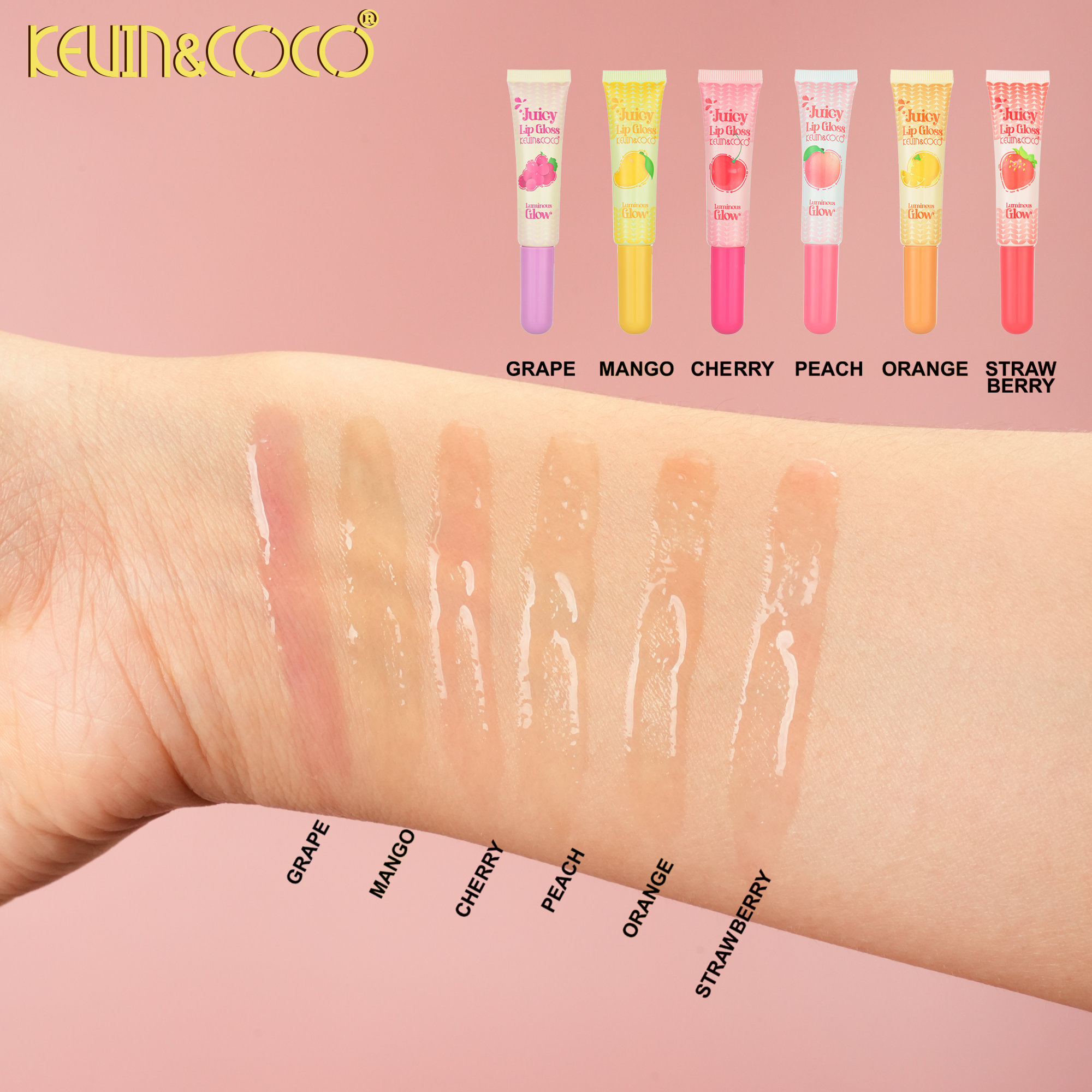 Glow & Juice Fruit-Infused Lip Gloss-36PCS(KC1285)