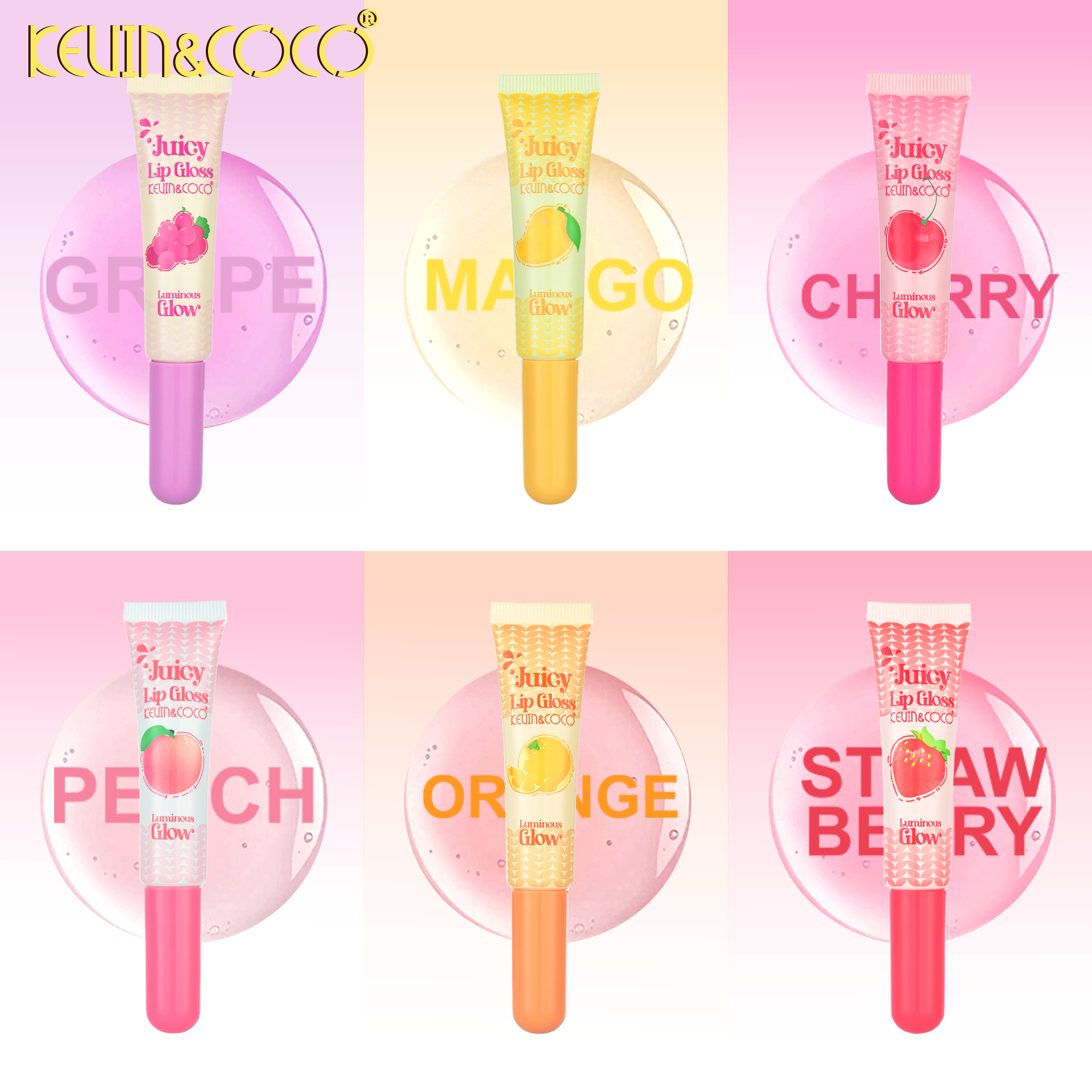 Glow & Juice Fruit-Infused Lip Gloss-36PCS(KC1285)