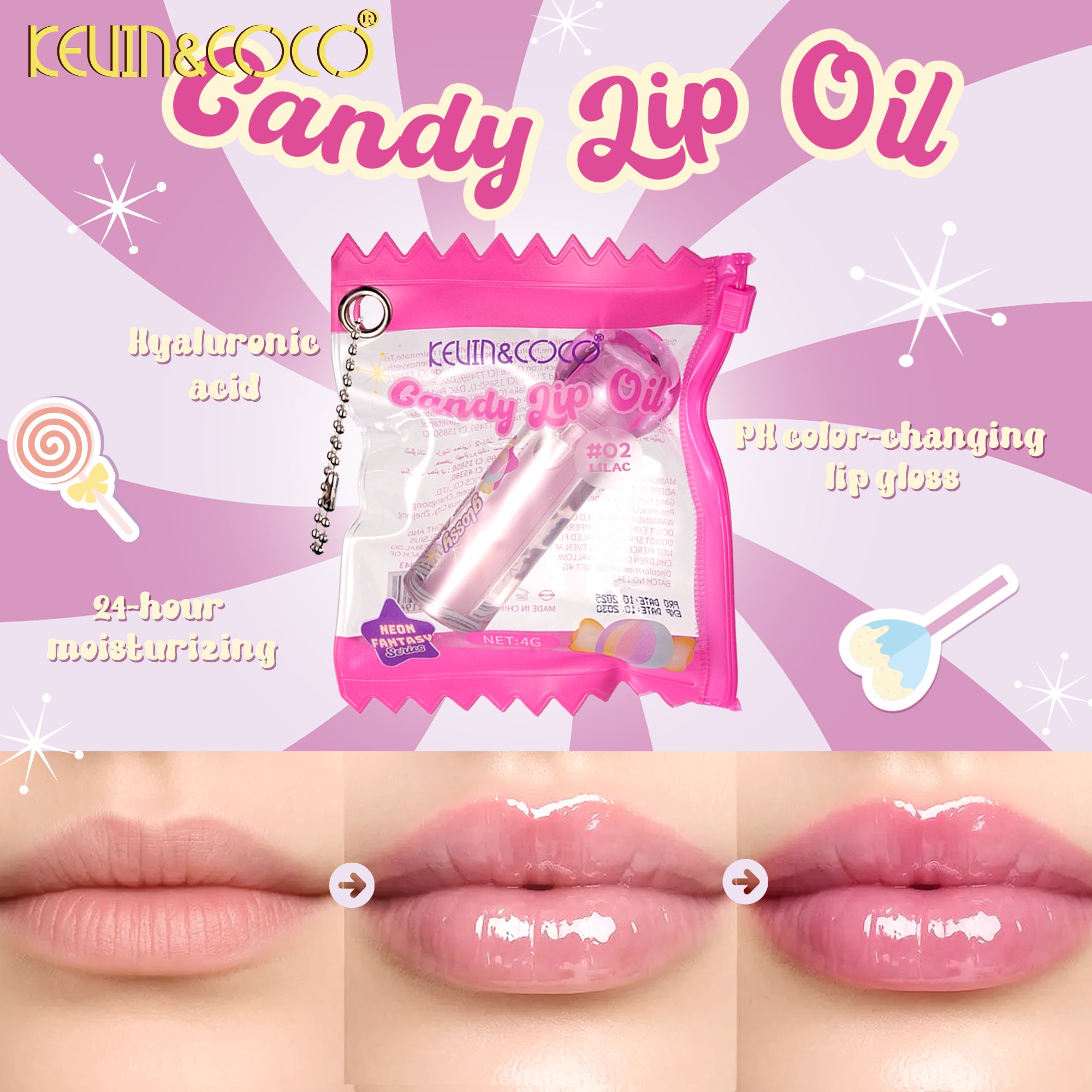 Neon Fantasy Color-Shifting Lip Plumper-24PCS(KC1343)