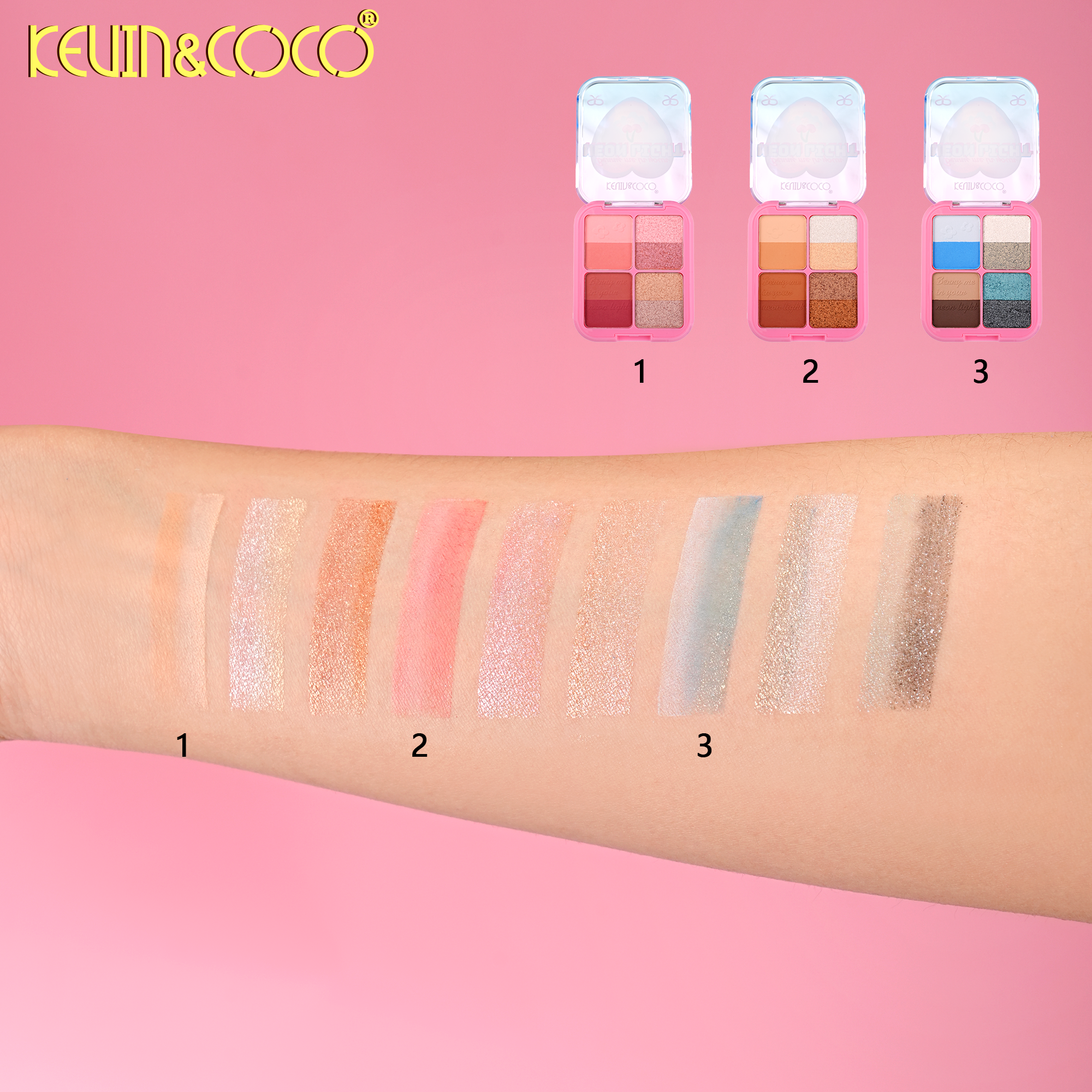Neon Fantasy 8-Color Eyeshadow Palette-24PCS(KC1239)