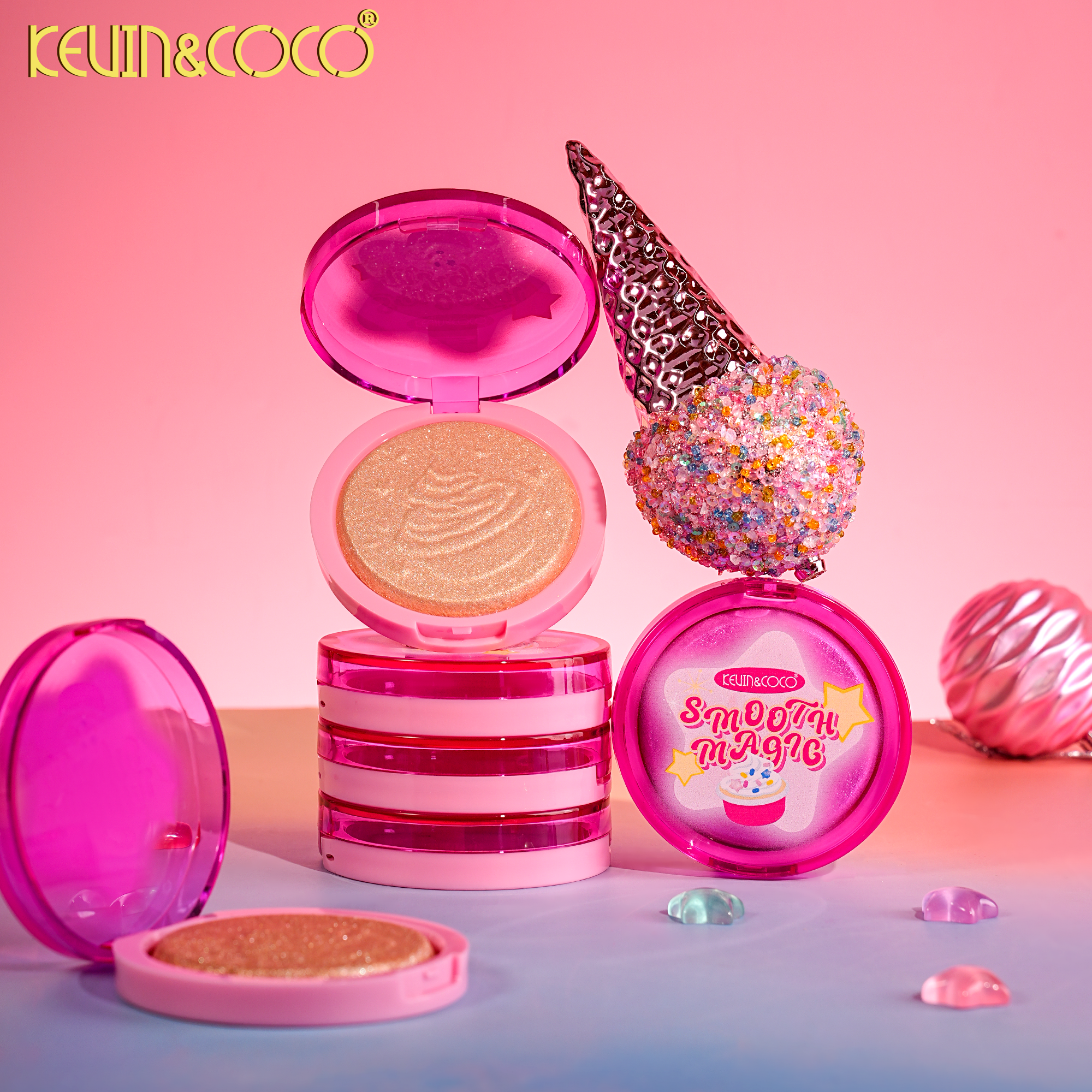 Neon Fantasy Highlighter Baked Powder-12PCS(KC1237)