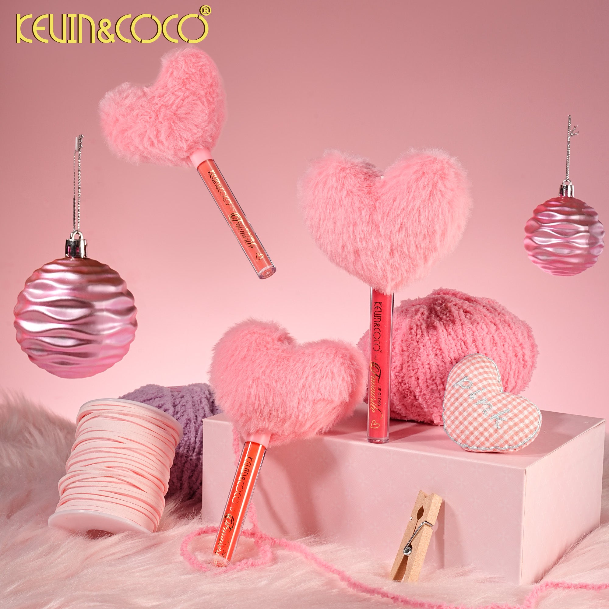 Heart-Felt Gloss: Sugar Dew & Velvet Cream Lip Glaze-12PCS(KC1641)