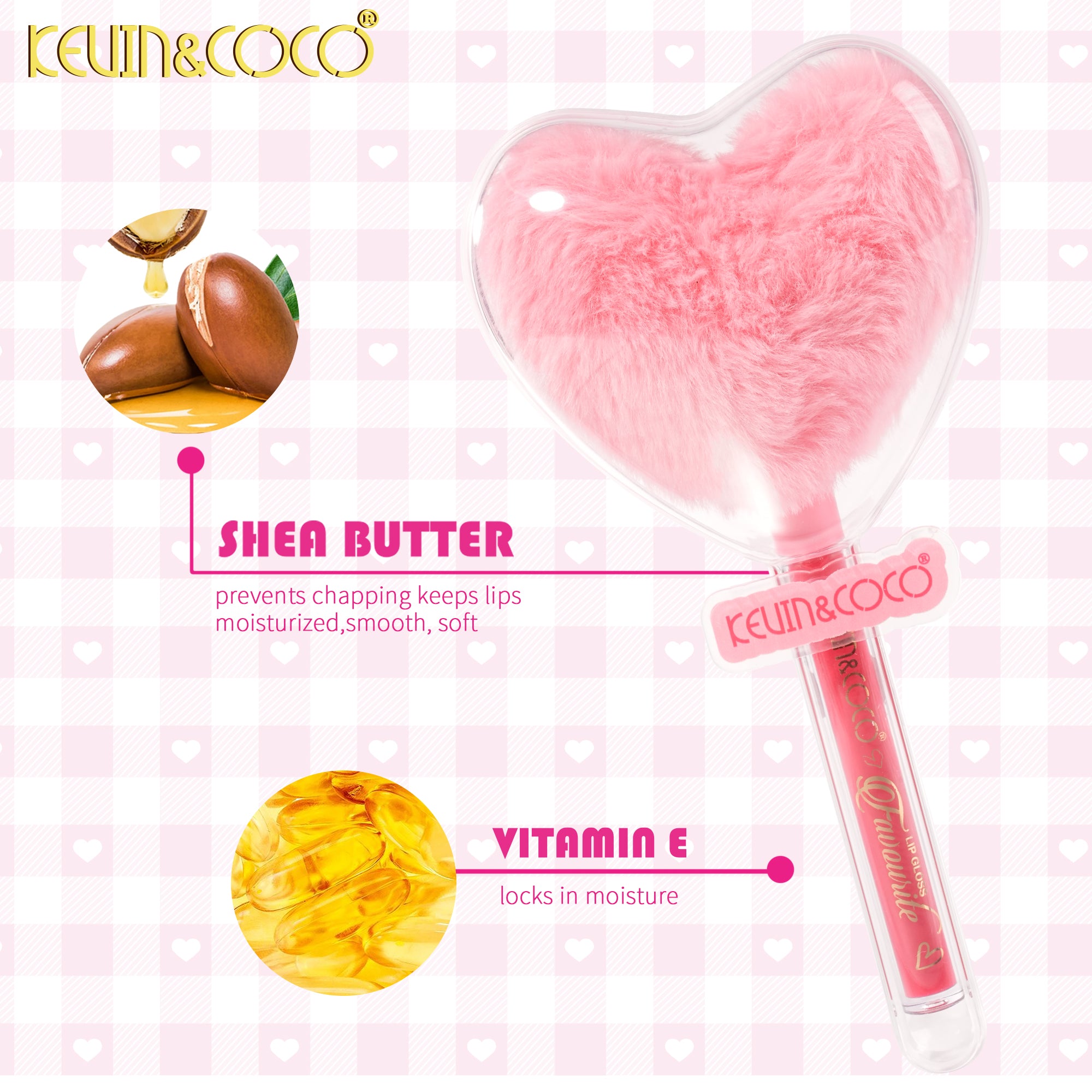 Heart-Felt Gloss: Sugar Dew & Velvet Cream Lip Glaze-12PCS(KC1641)