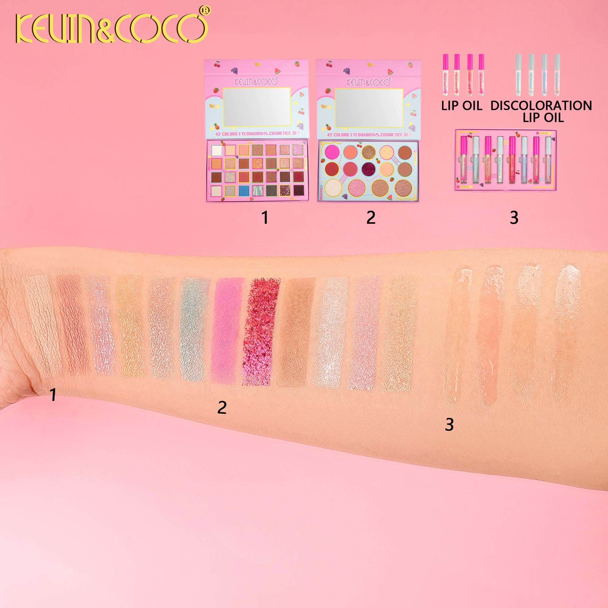 Sweet Orchard Eyeshadow & Lip Gloss Set-6PCS(KC1485) | KEVIN&COCO