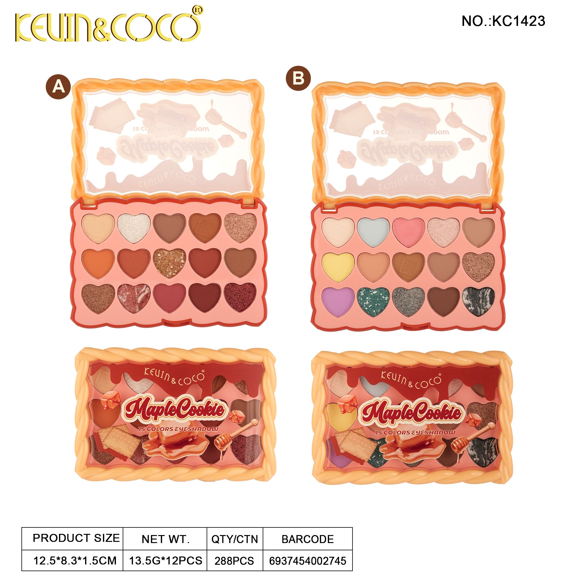 Afternoon Tea Biscuits 6-Color Face Palette-12PCS(KC1422/KC1423)