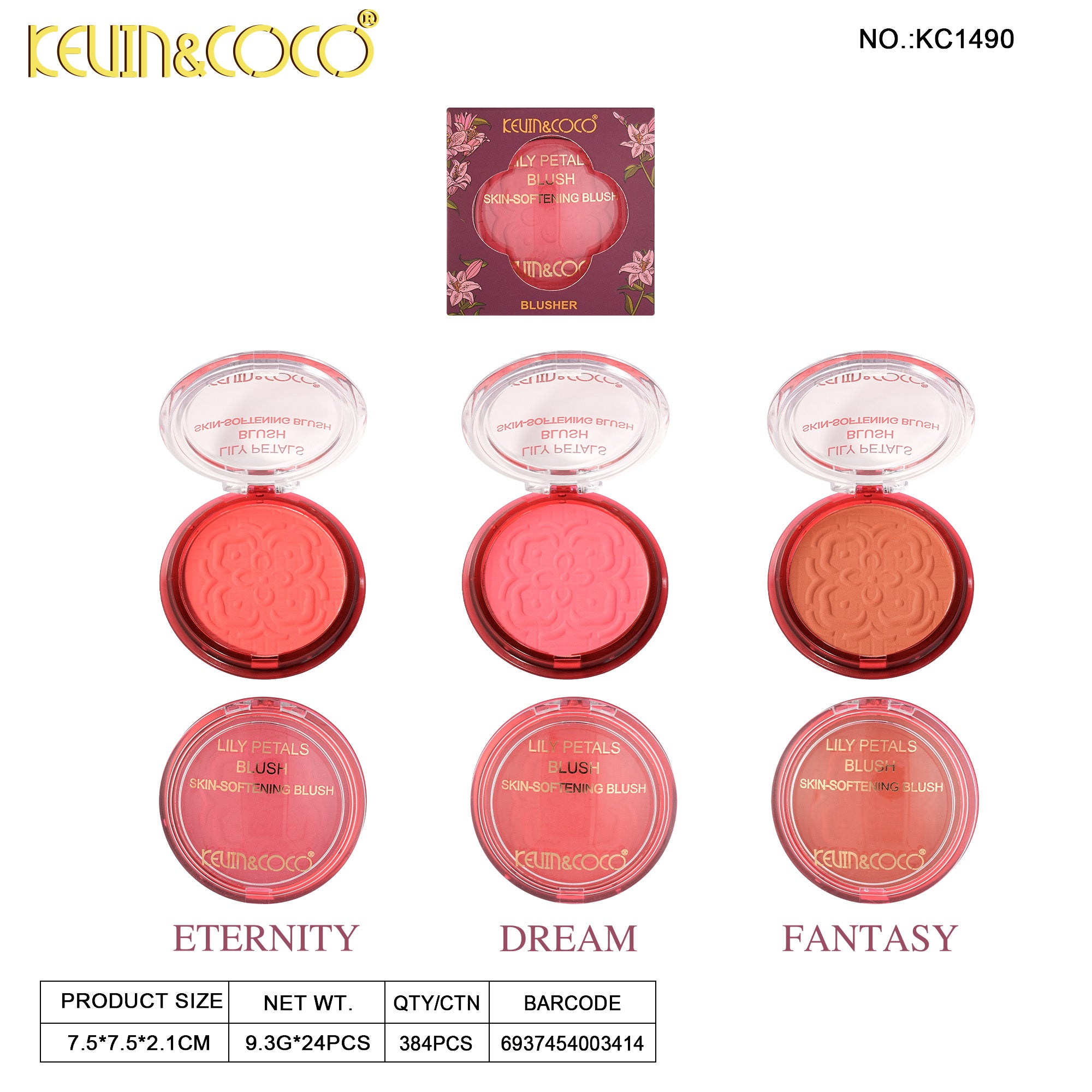Honey Crystal Blush-24PCS(KC1490)