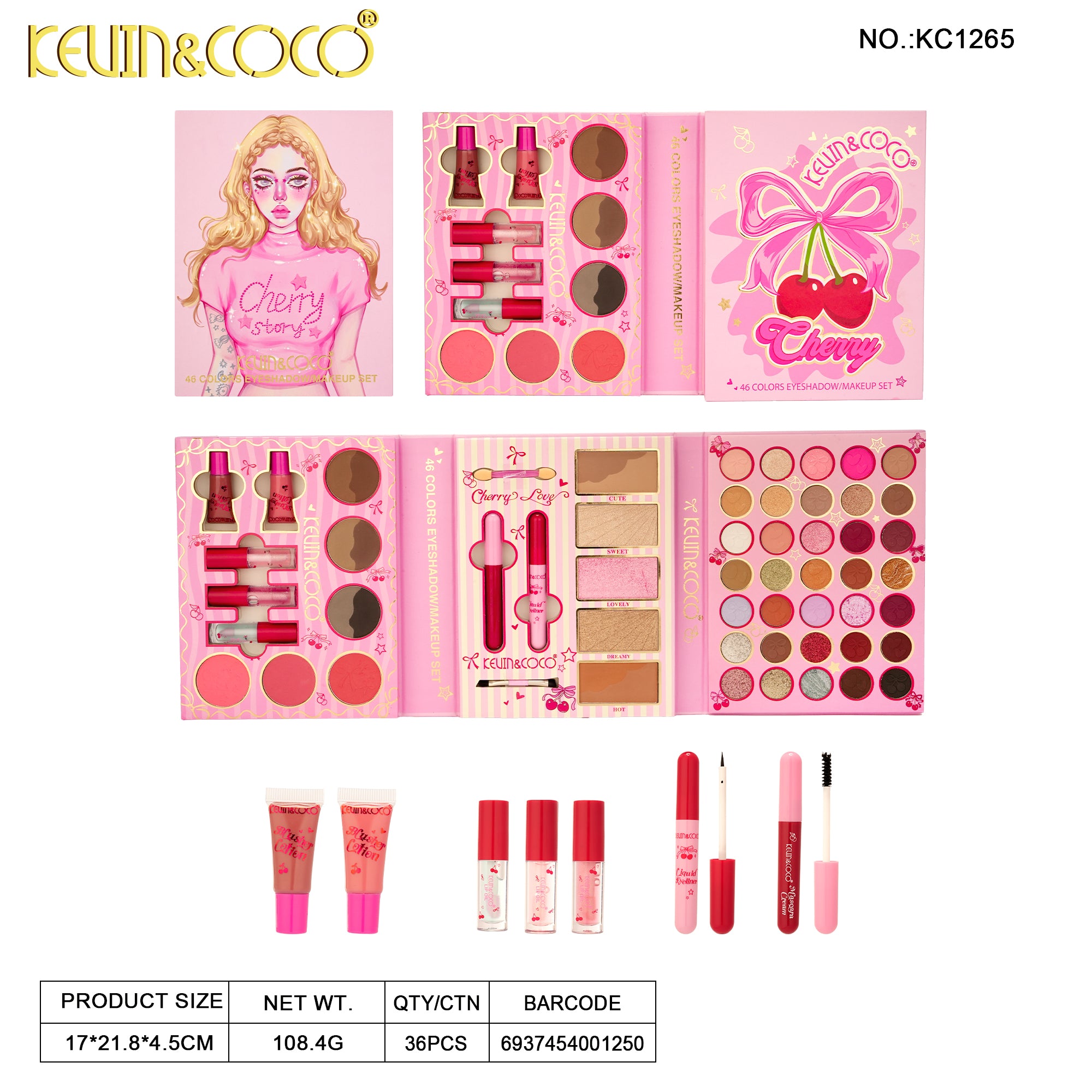 Sweet Temptation Three-Tiered Paper Palette-6PCS (KC1265) | KEVIN&COCO