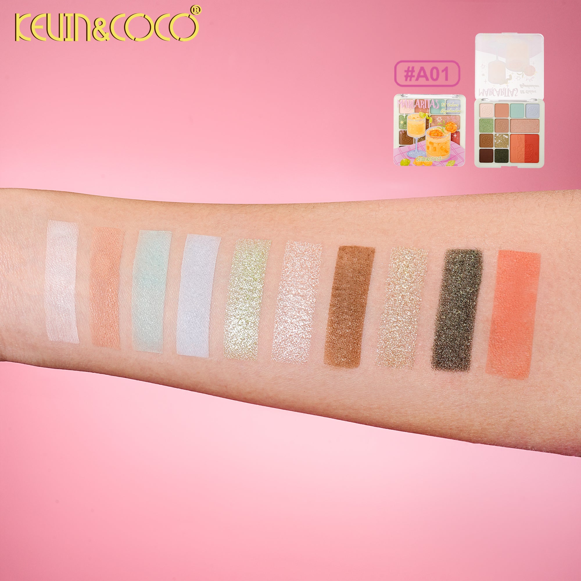 Tipsy Hour 12-Color Eyeshadow Palette-24PCS(KC1428)