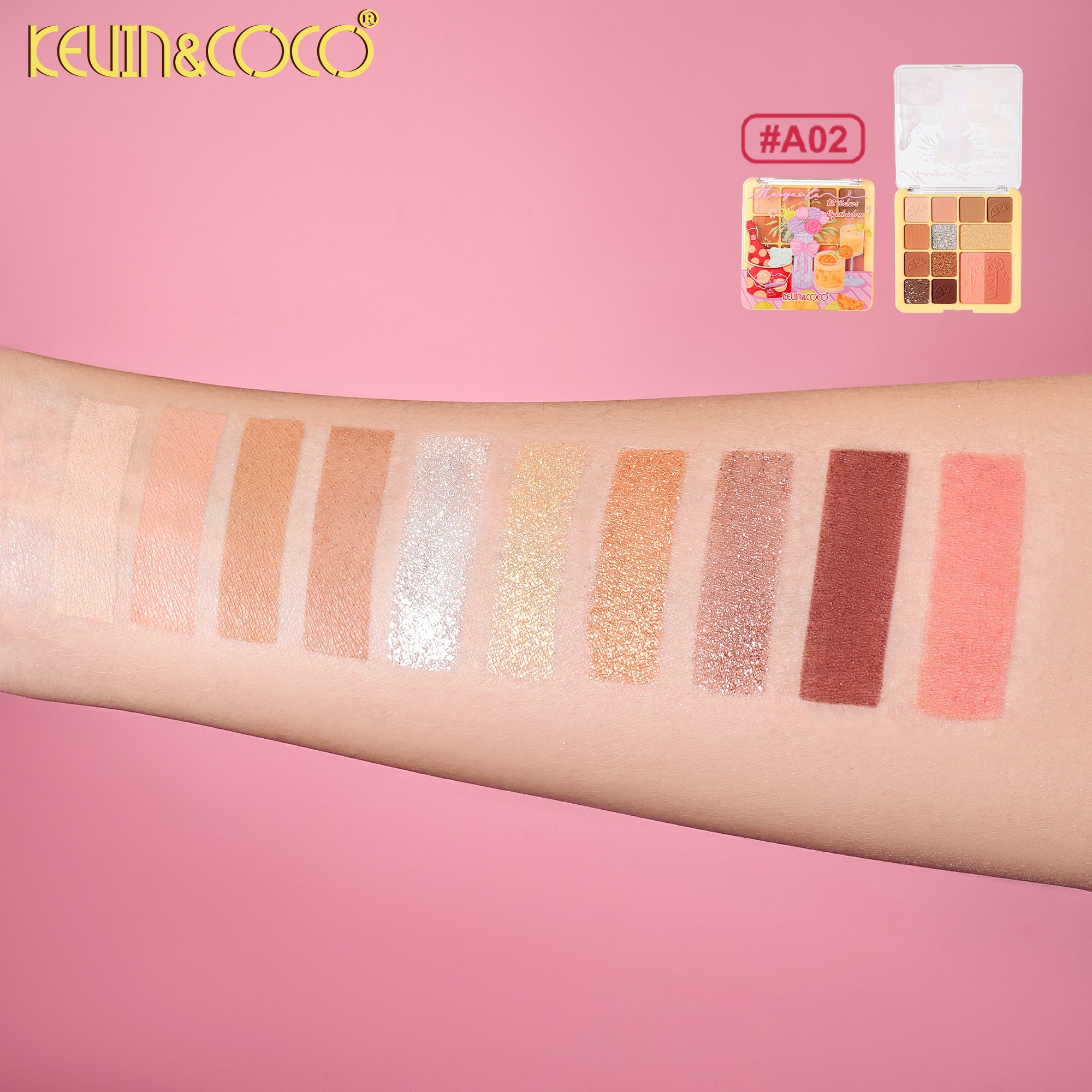 Tipsy Hour 12-Color Eyeshadow Palette-24PCS(KC1428)