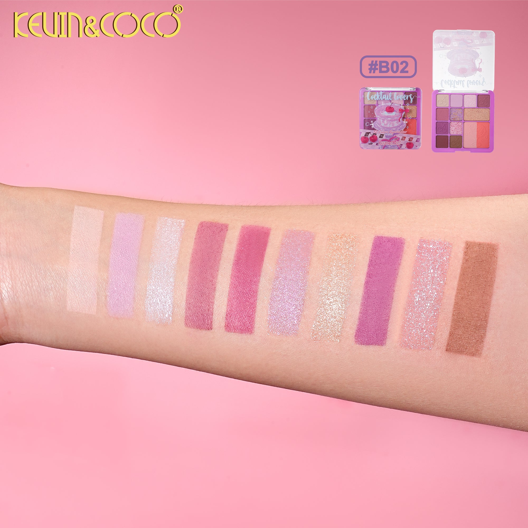 Tipsy Hour 12-Color Eyeshadow Palette-24PCS(KC1428)