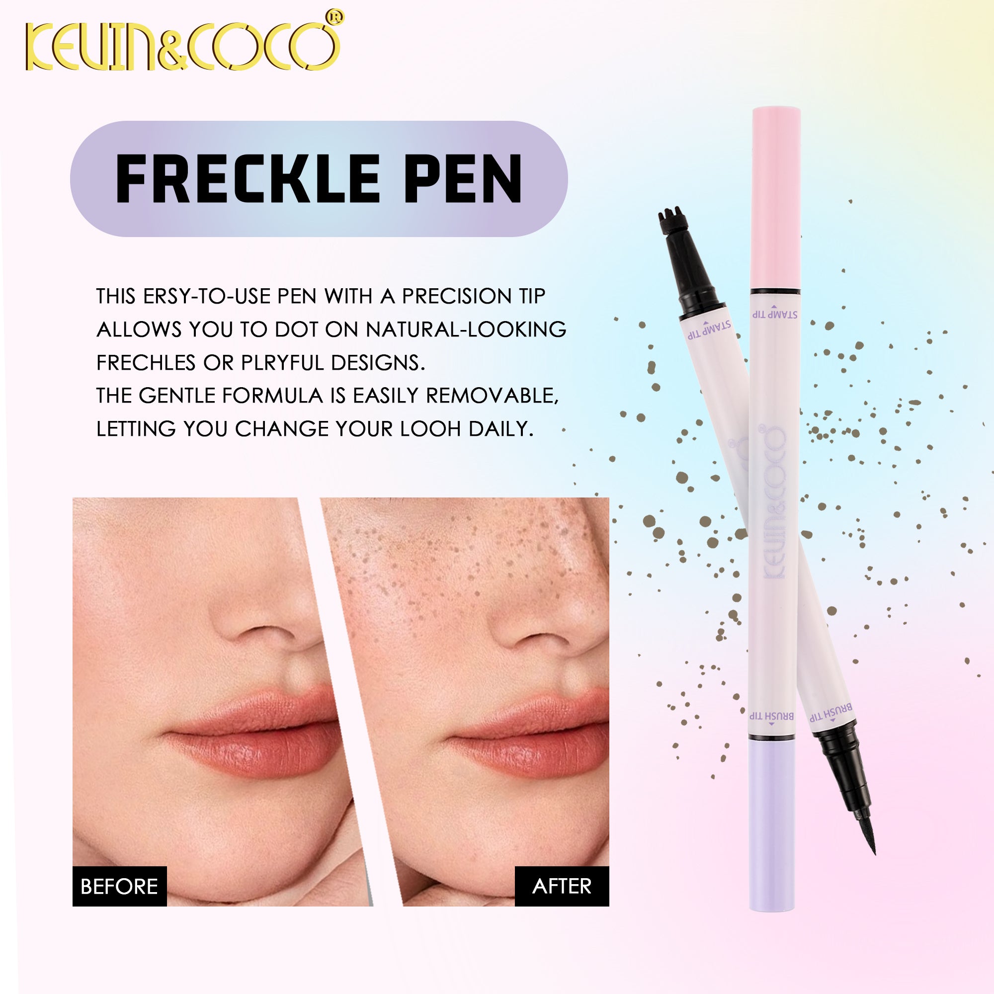 Two-Headed Flower Blending Freckle Pen-36PCS(KC1882)