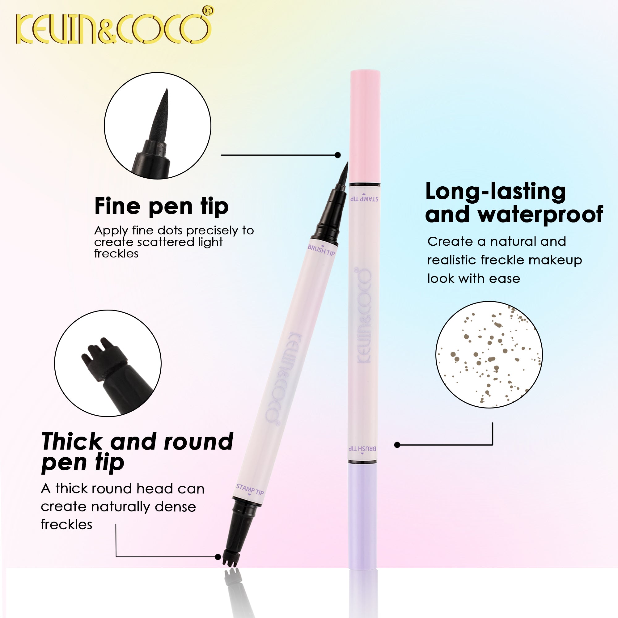Two-Headed Flower Blending Freckle Pen-36PCS(KC1882)