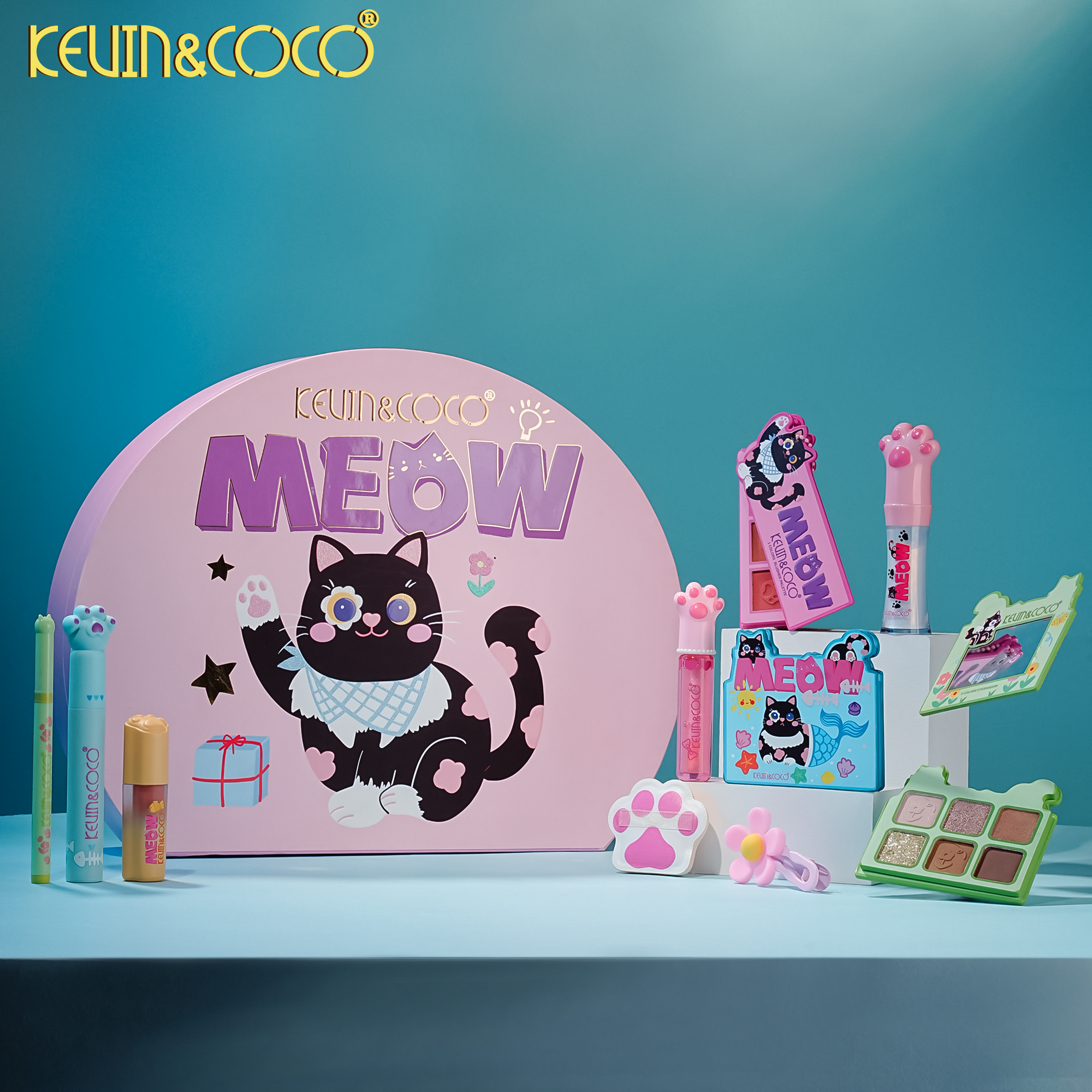 Ocean Cat Double-Decker Makeup Kit-6PCS(KC1500)