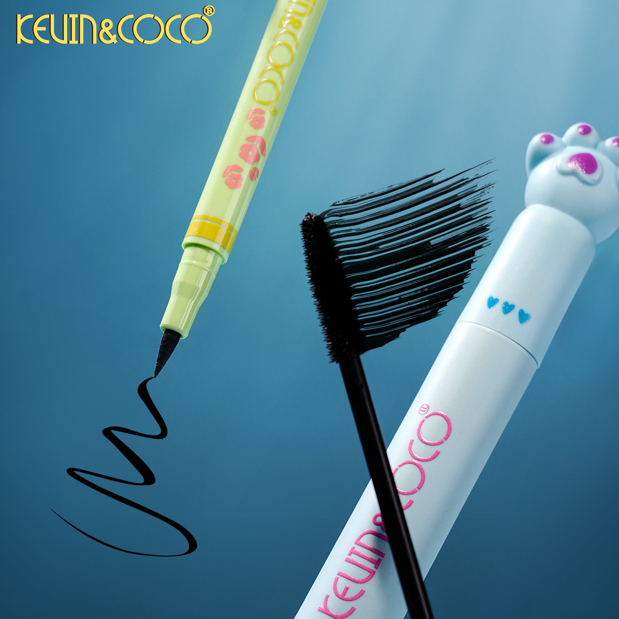 Ocean Cat Eye Eyeliner + Mascara Duo-12PCS(KC1371)