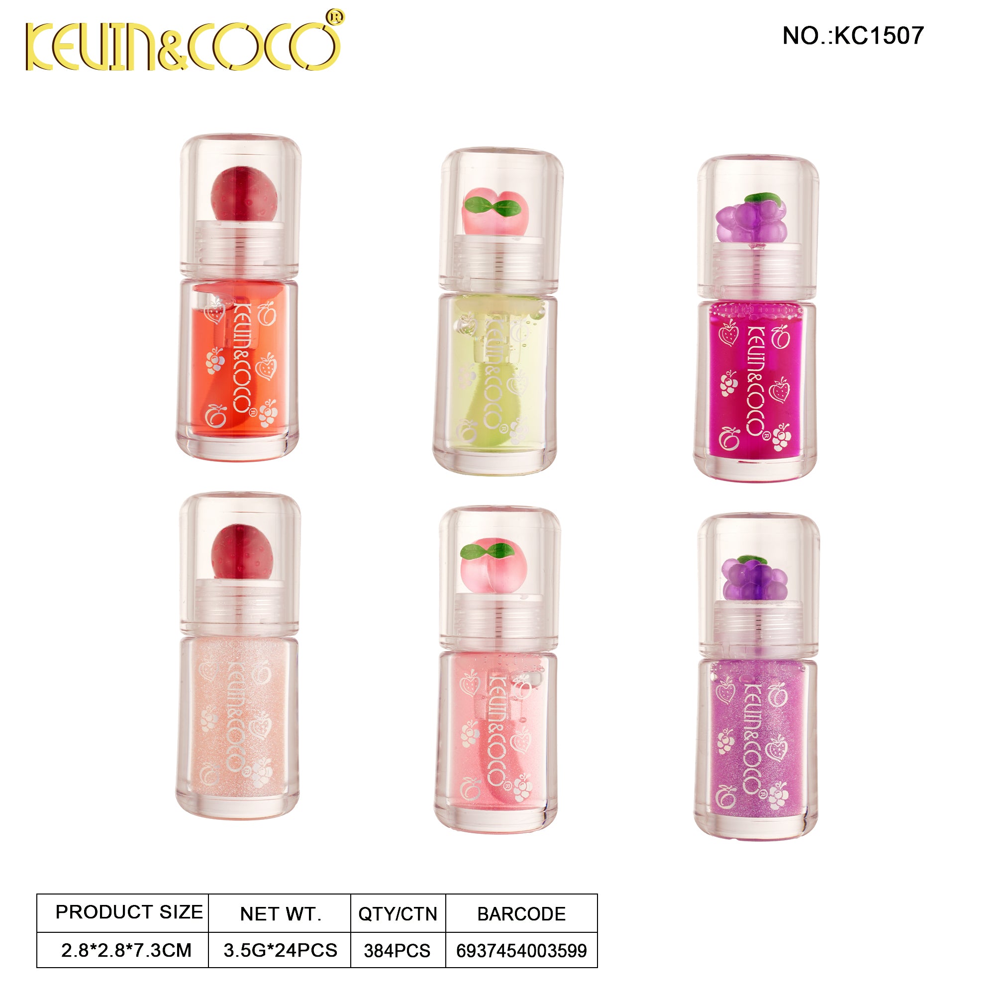 Honey Gloss Shake & Glow Lip Oil-24PCS(KC1507)