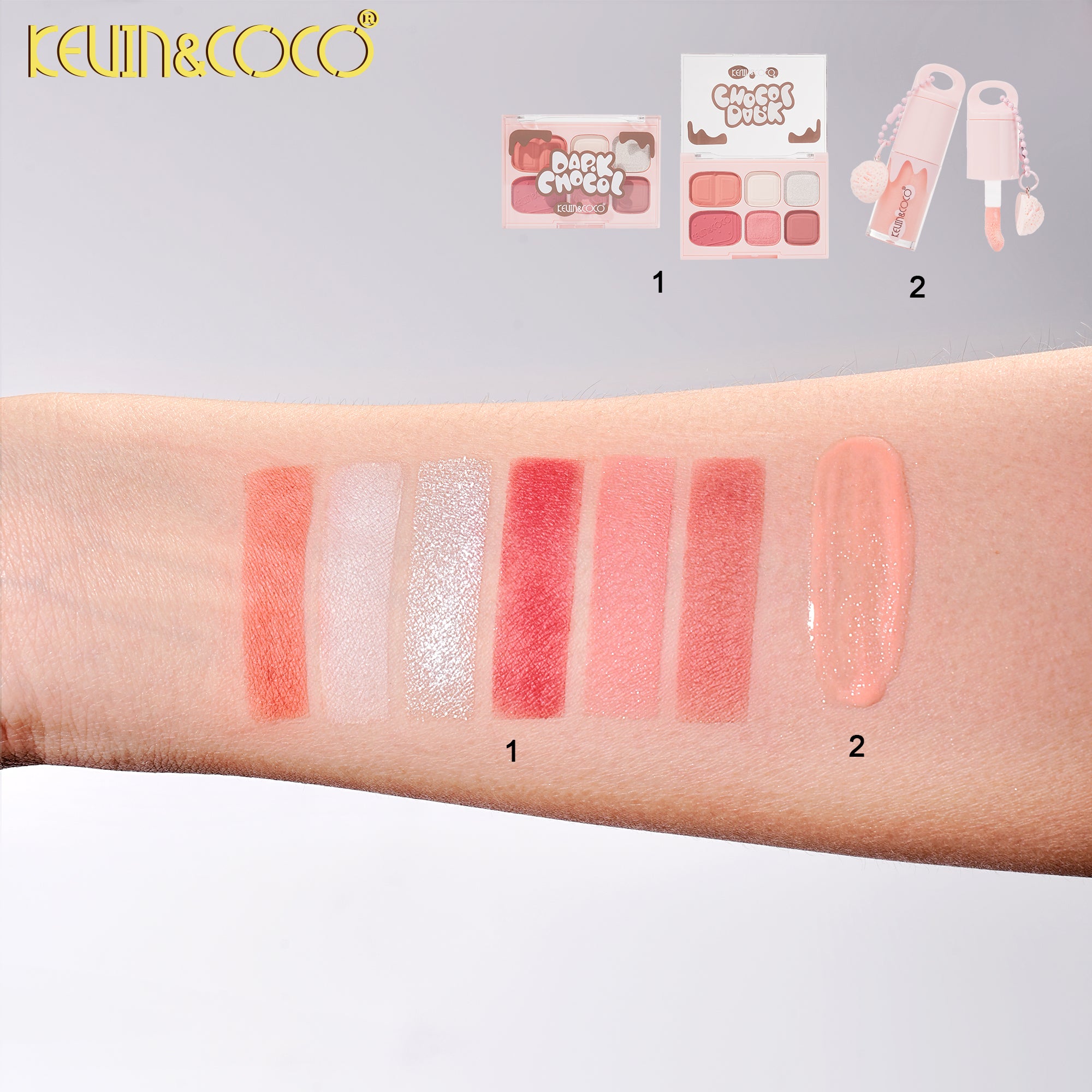 Chocolate Bliss - Blush Powder + Blush Liquid Duo-6PCS(KC1326)