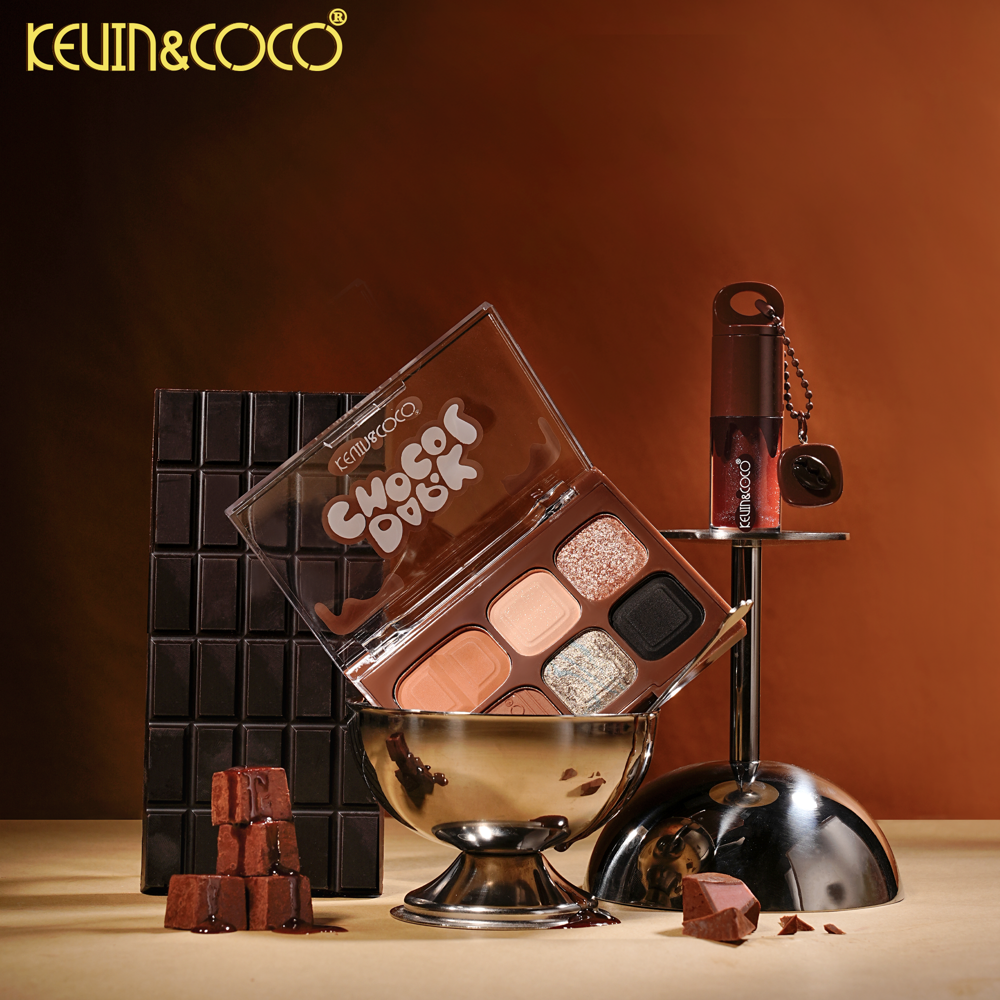 Qiaoqiao Dark Chocolate - Contour Powder & Contour Liquid Duo-6PCS(KC1327)