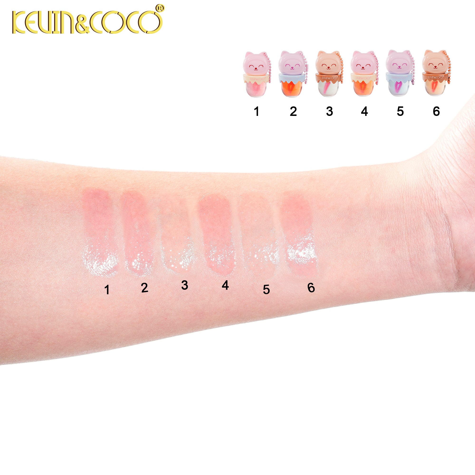 Cute Cat Color-Changing Lip Oil-24 PCS(KC1506)