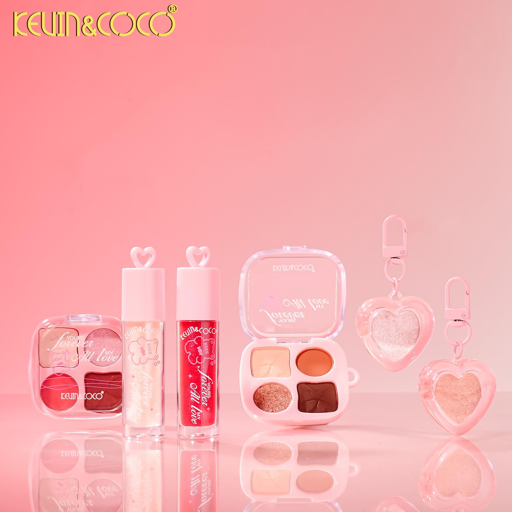 Sweetheart Catcher Set (Eyeshadow + Lip Gloss + Blush)-12PCS(KC1607)