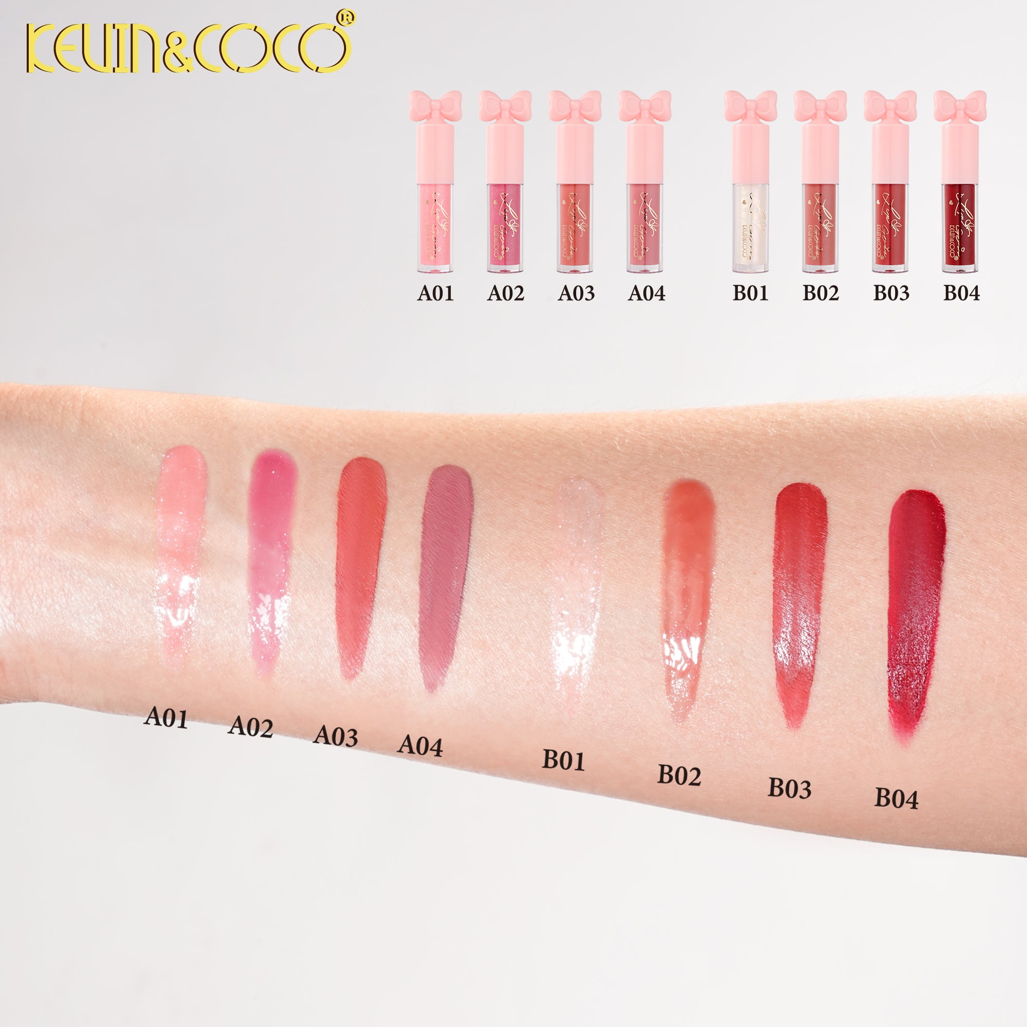 Hand-Held Fresh Flower 4-Piece Lip Gloss Set-6PCS(KC1586)