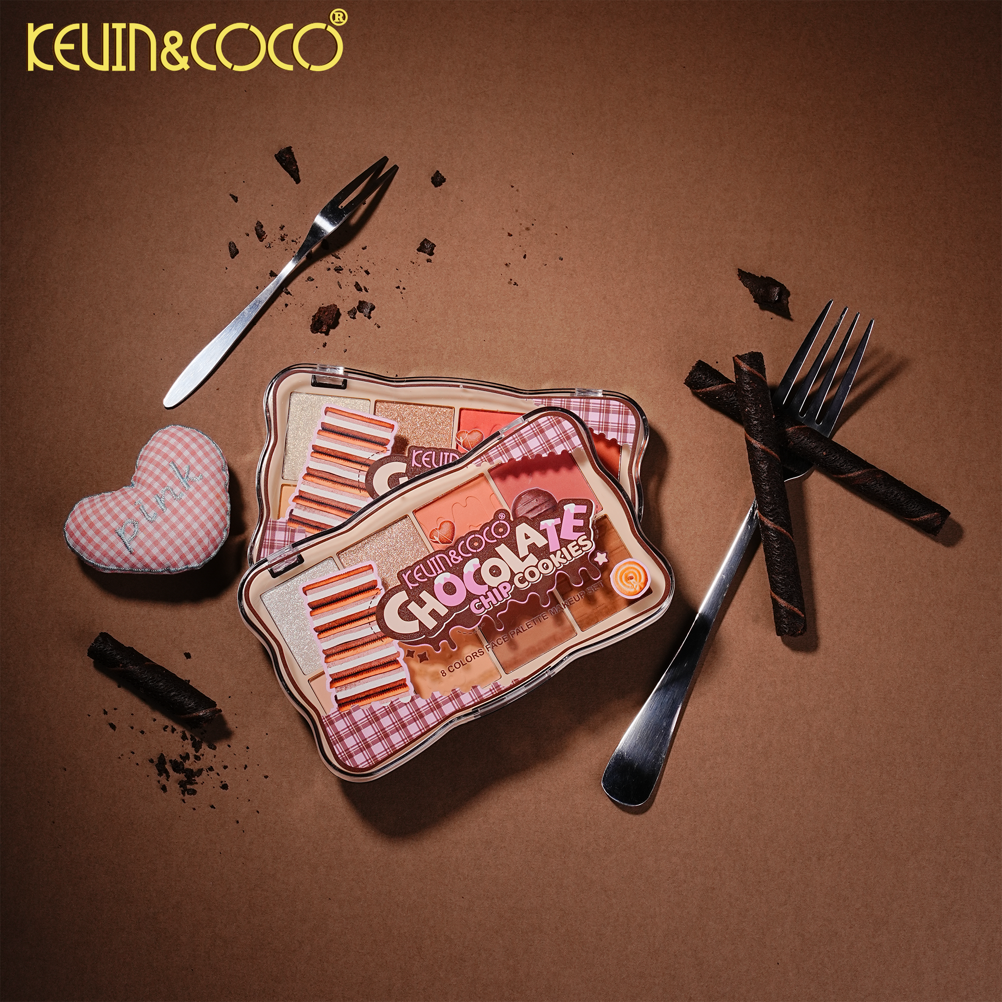 Chocolate Cookie 8-Color Face Palette-12PCS(KC1447)