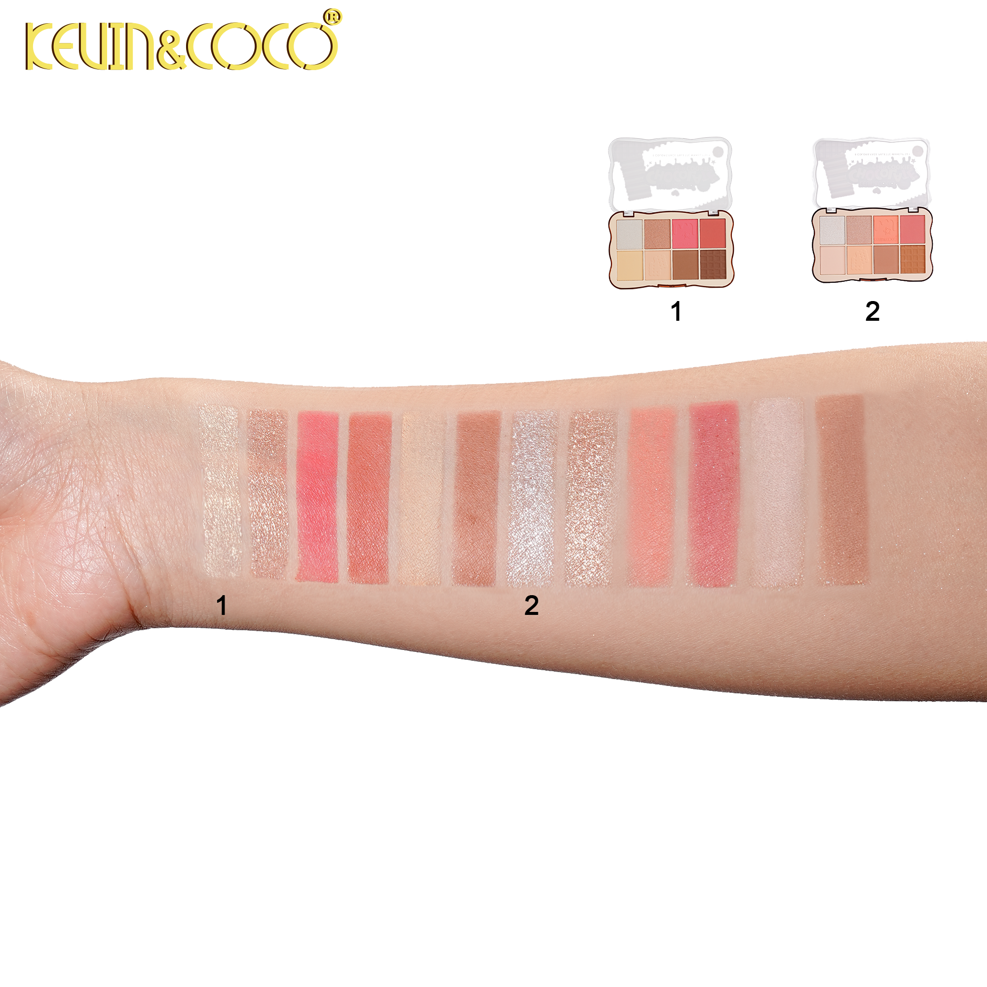 Chocolate Cookie 8-Color Face Palette-12PCS(KC1447)