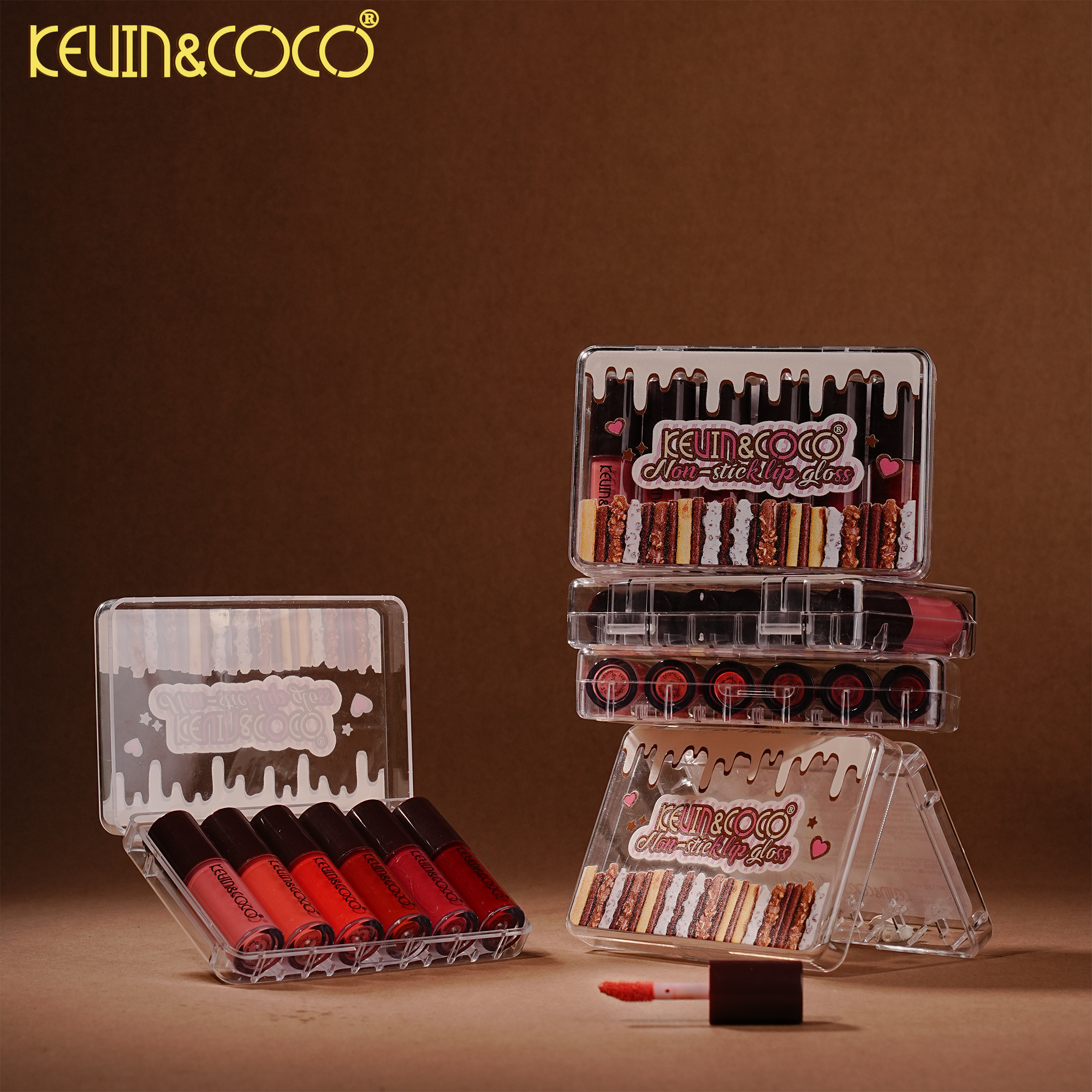 Chocolate Cookie Non-Stick Lip Gloss-12PCS(KC1448)