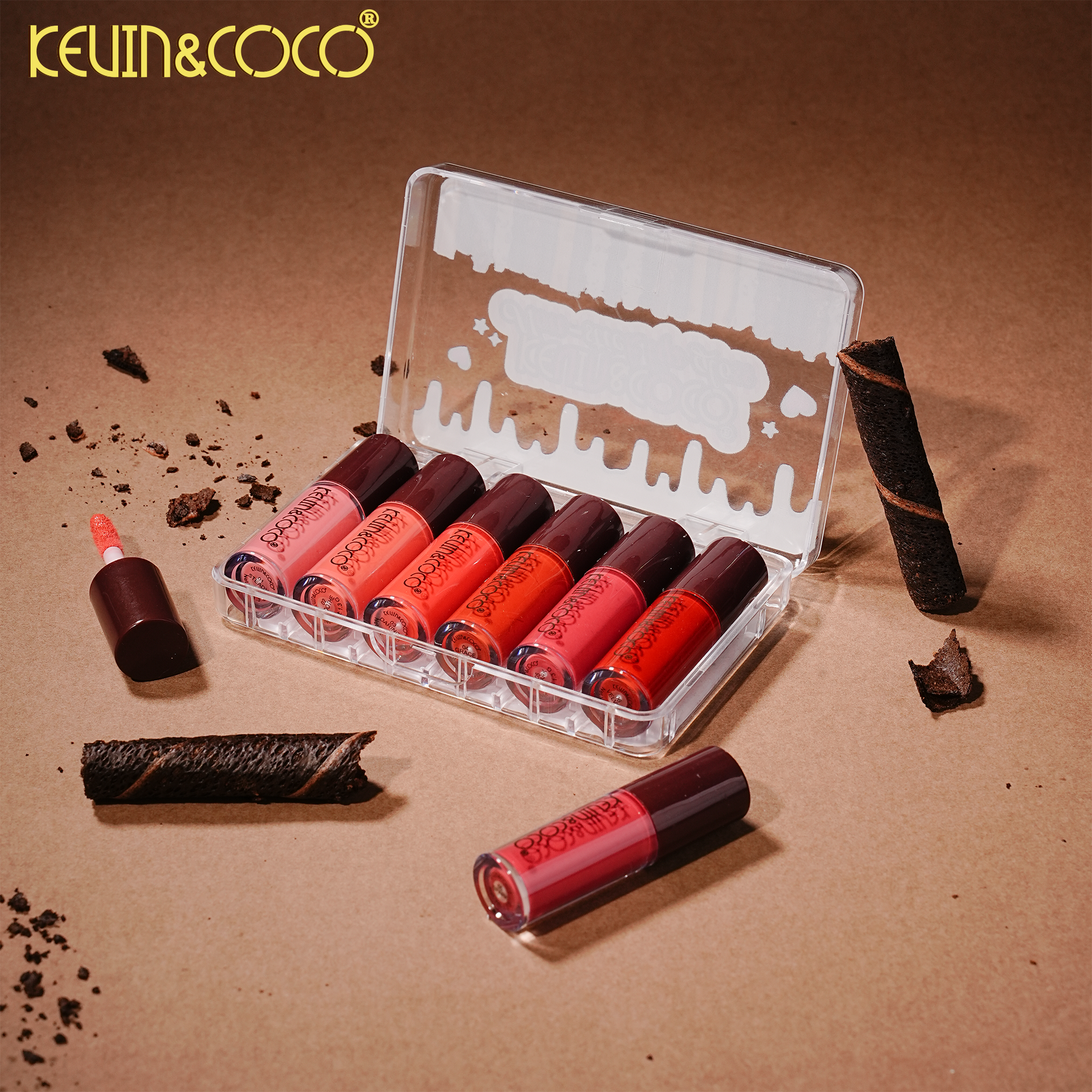 Chocolate Cookie Non-Stick Lip Gloss-12PCS(KC1448)