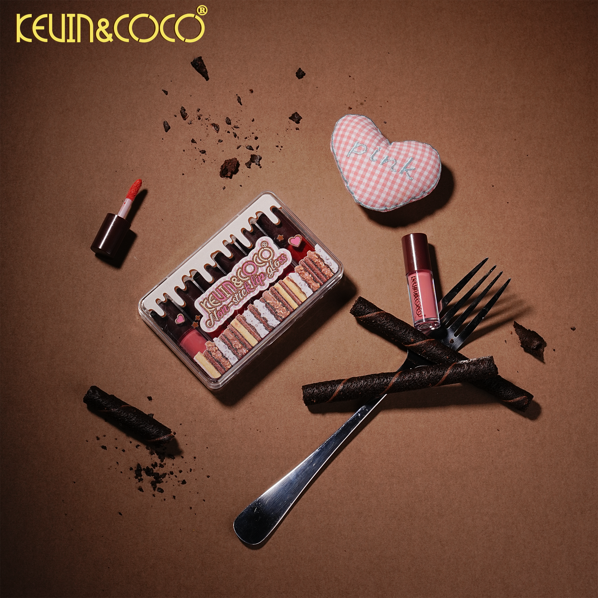 Chocolate Cookie Non-Stick Lip Gloss-12PCS(KC1448)