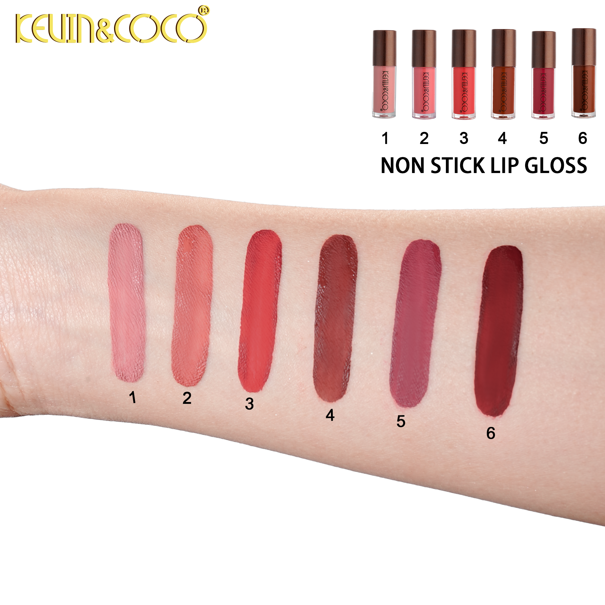Chocolate Cookie Non-Stick Lip Gloss-12PCS(KC1448)