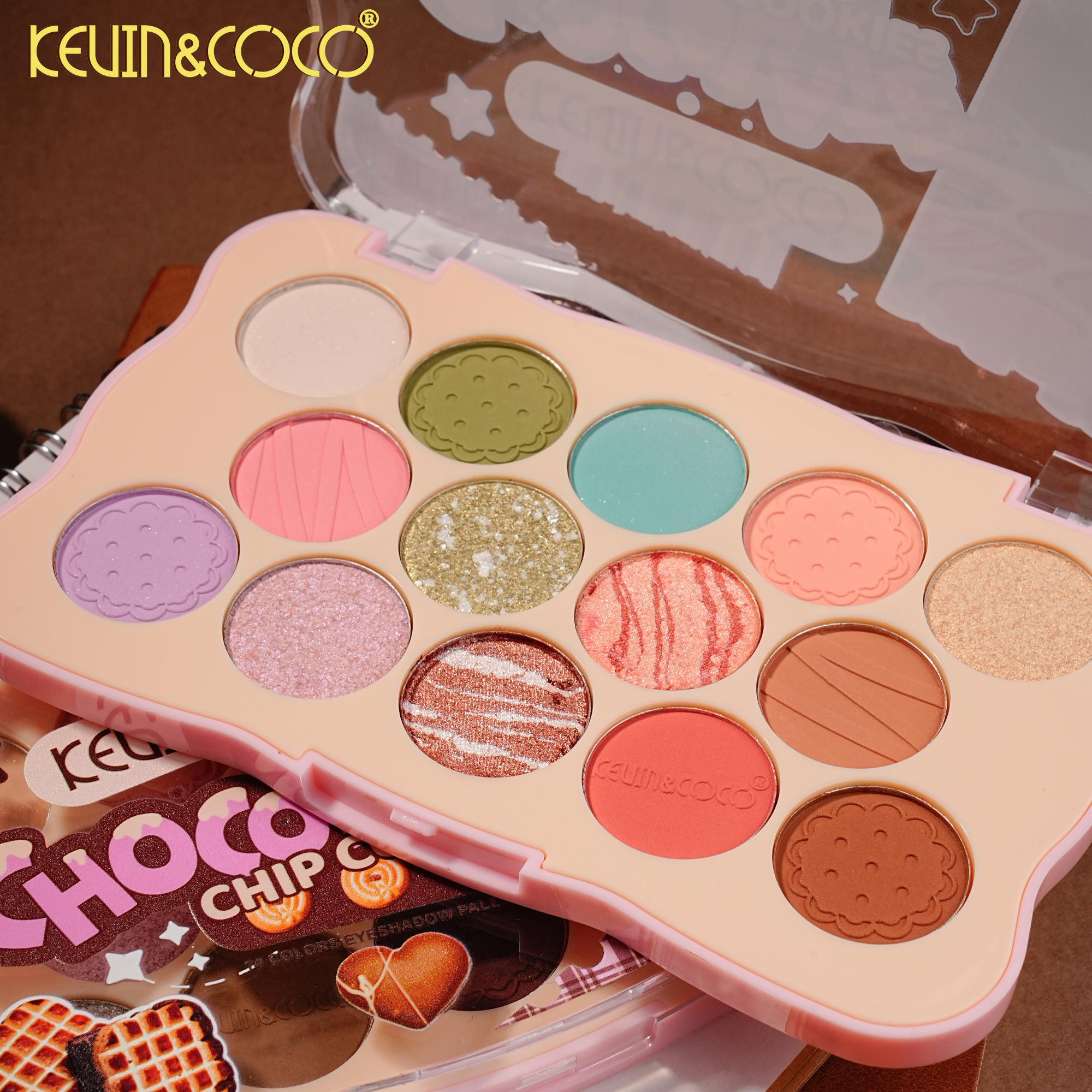 Chocolate Cookie 14-Color Eyeshadow Palette-12PCS(KC1446)