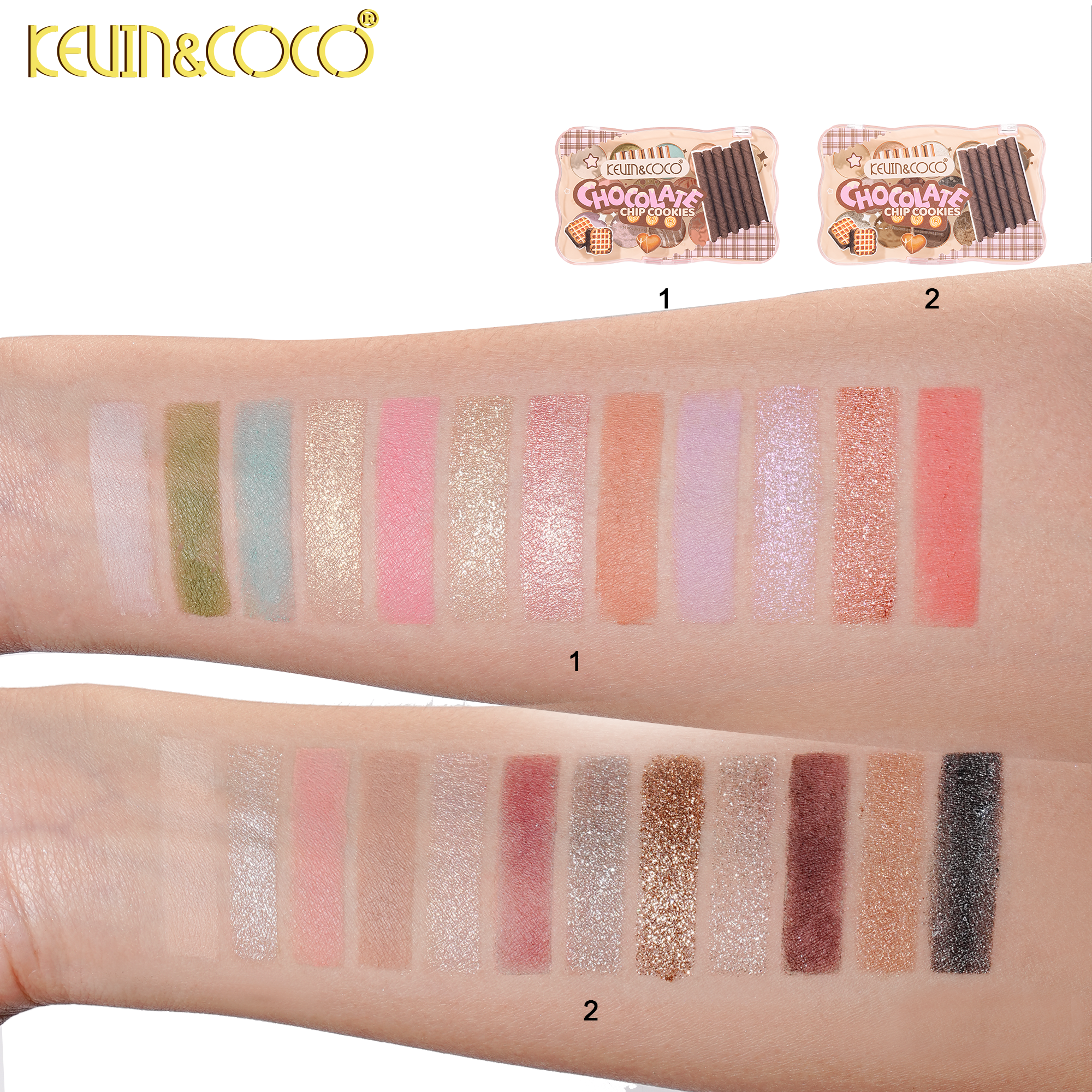 Chocolate Cookie 14-Color Eyeshadow Palette-12PCS(KC1446)