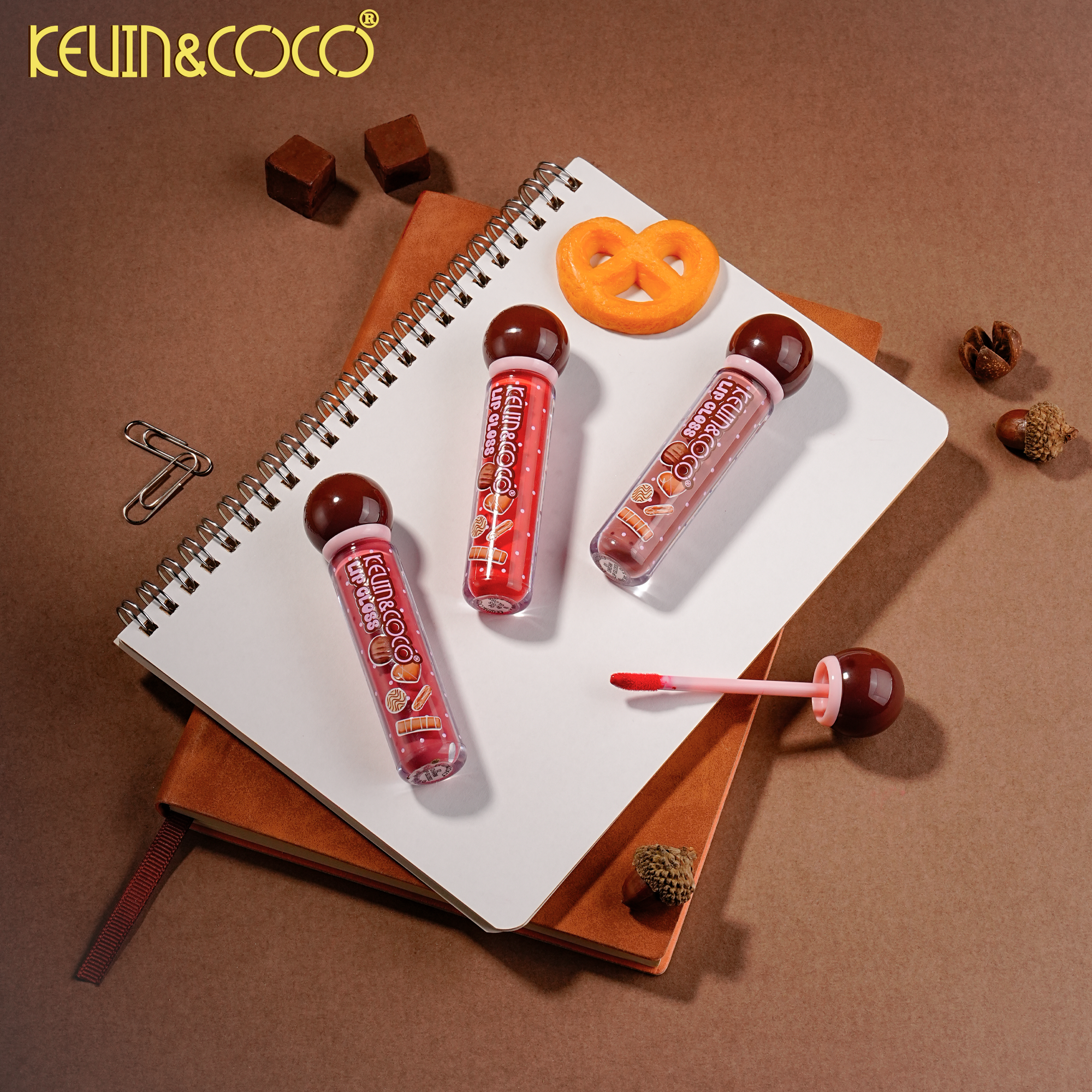 Chocolate Biscuit - Glossy Lip Lacquer-24PCS(KC1449)