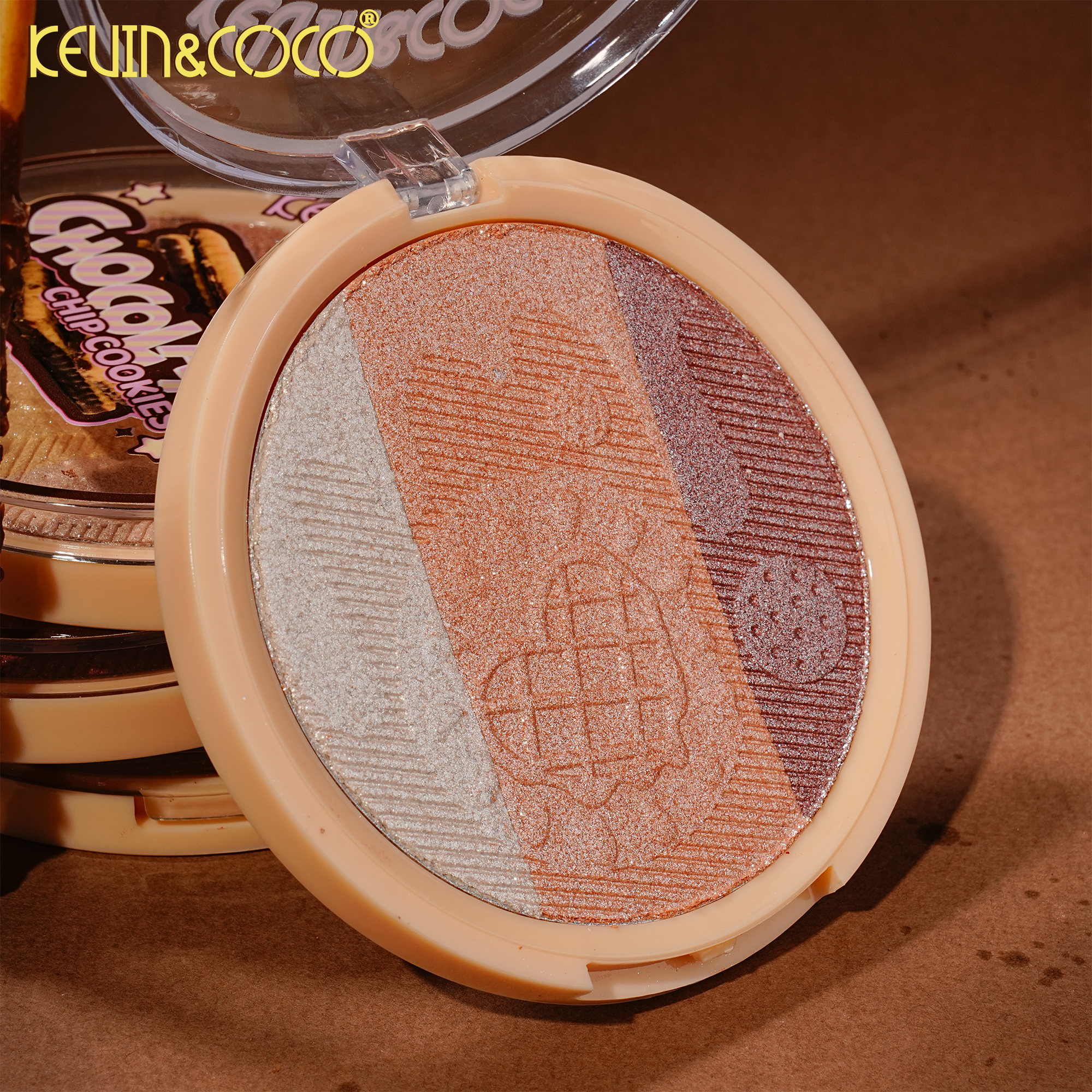Chocolate Biscuit – Large Highlighter Palette-12PCS(KC1451)