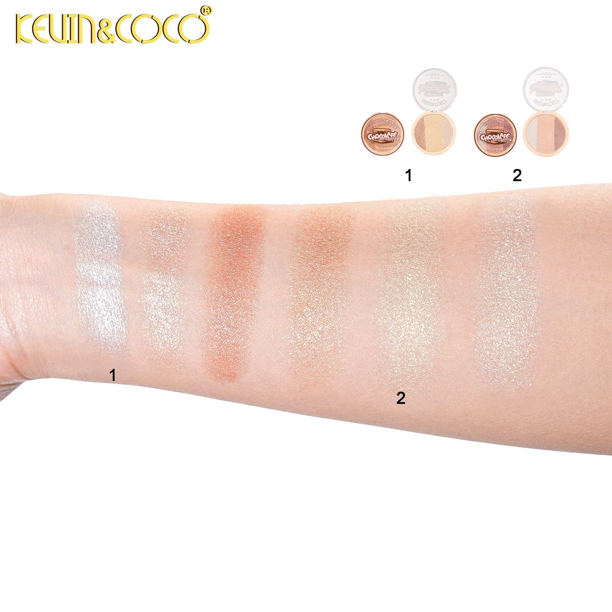 Chocolate Biscuit – Large Highlighter Palette-12PCS(KC1451)