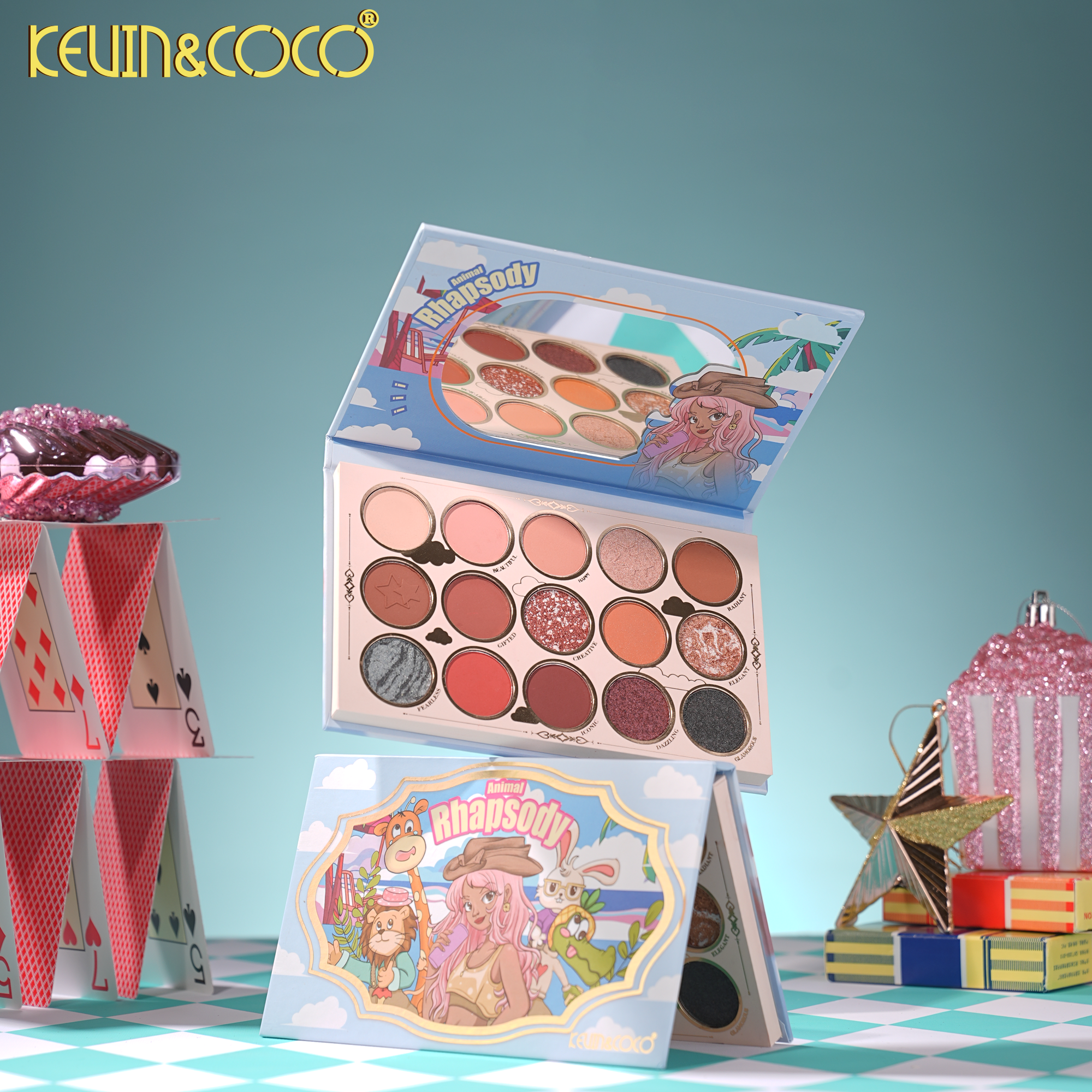 Animal Rhapsody 15-Color Eye Shadow Palette -12PCS(KC1356)