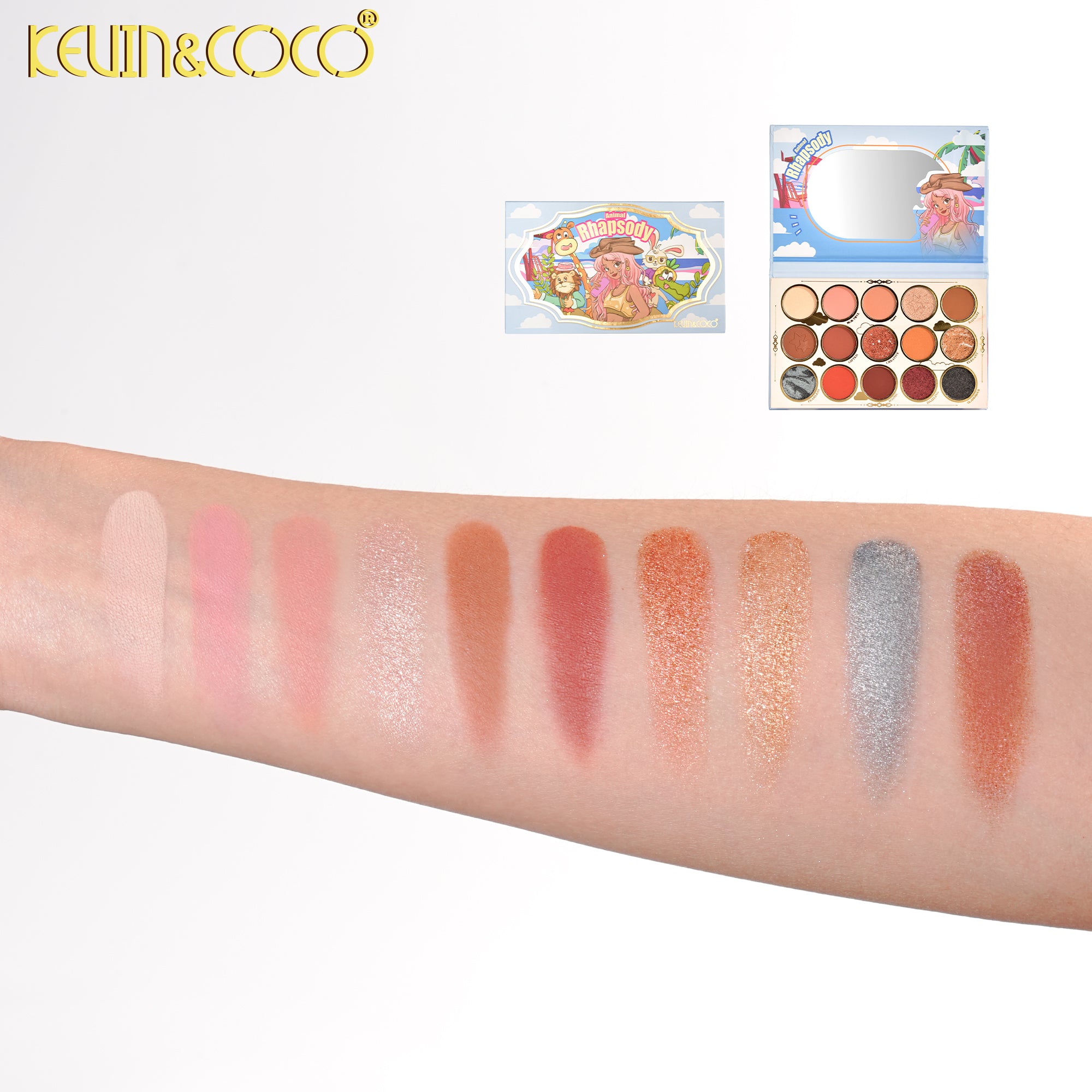 Animal Rhapsody 15-Color Eye Shadow Palette -12PCS(KC1356)