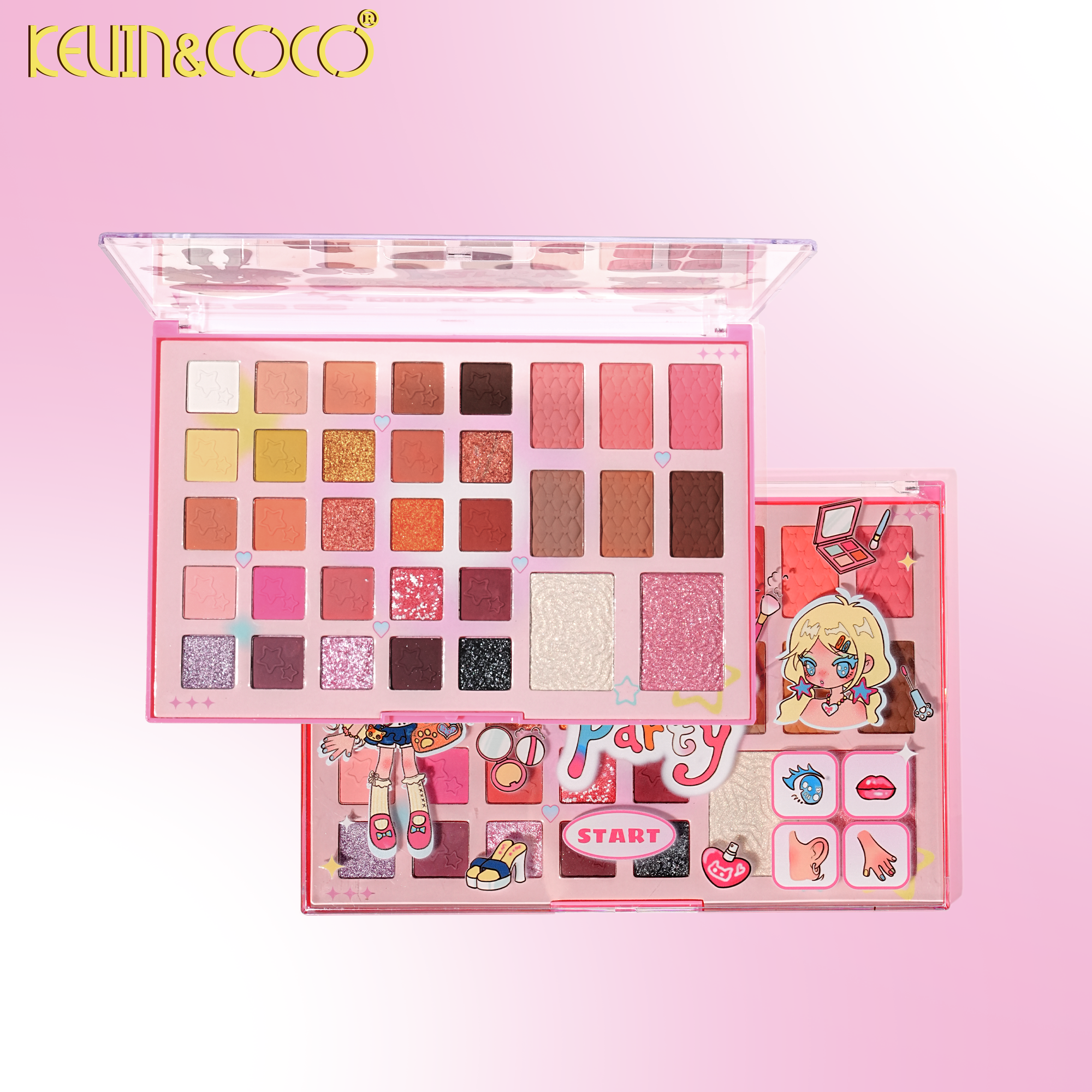 Dress-Up Sweetheart 33-Color Face Palette  -12PCS(KC1435)