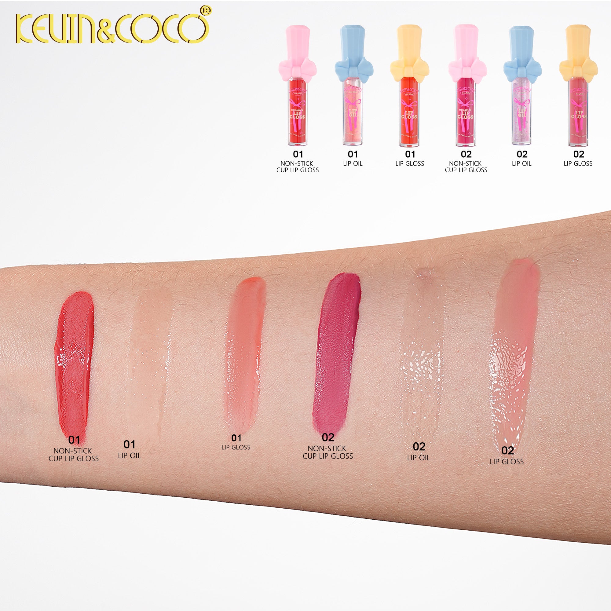 Bowknot Lip Gloss Mini Gift Set-12PCS(KC1545)