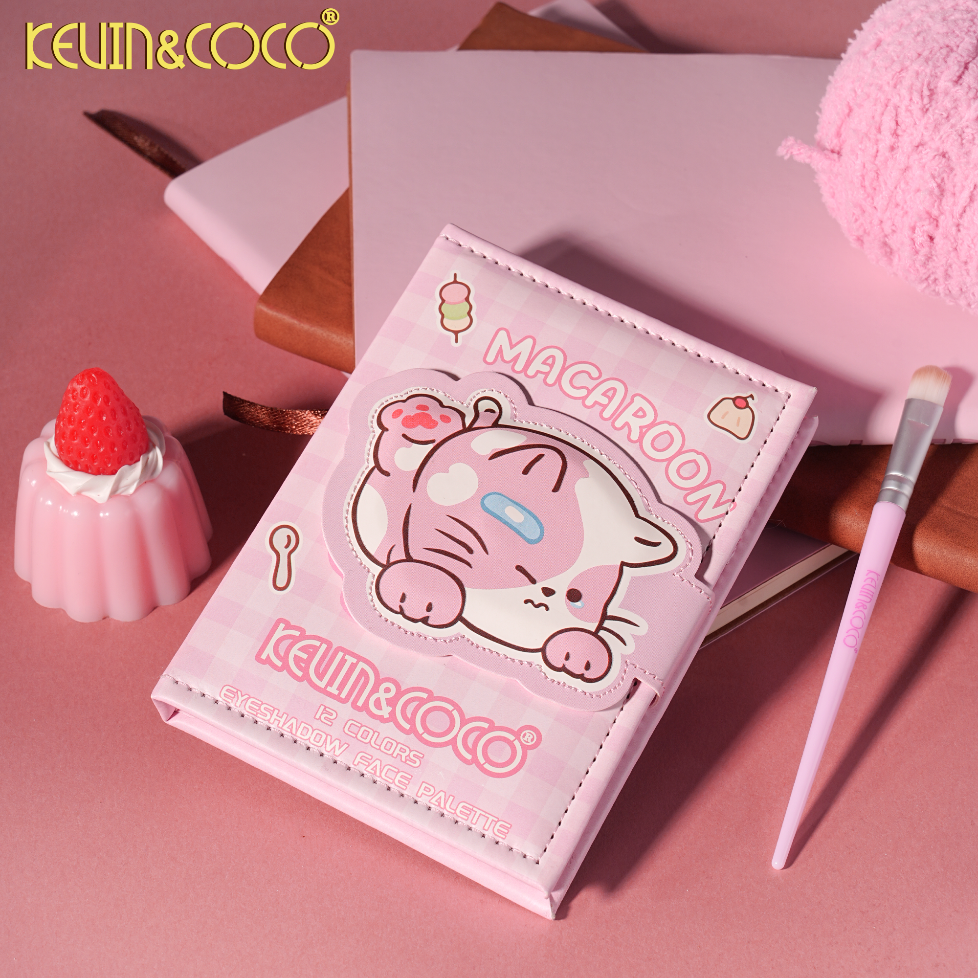 Animal Party 12-Color Eyeshadow Palette + Brush Set-6PCS(KC1480/KC1481/KC1482)