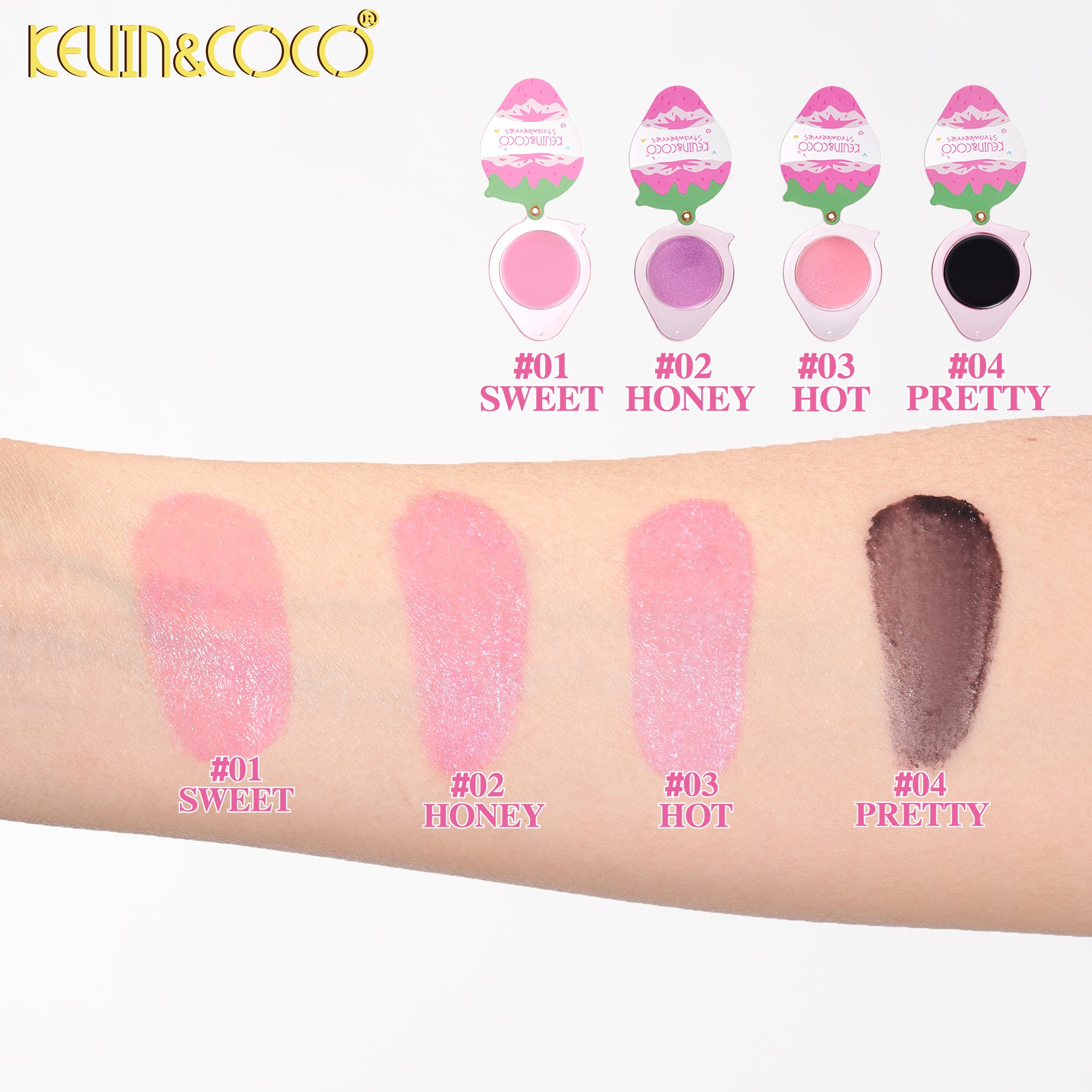 Creamy Strawberry Temperature-Change Blush Balm-24PCS(KC1484)