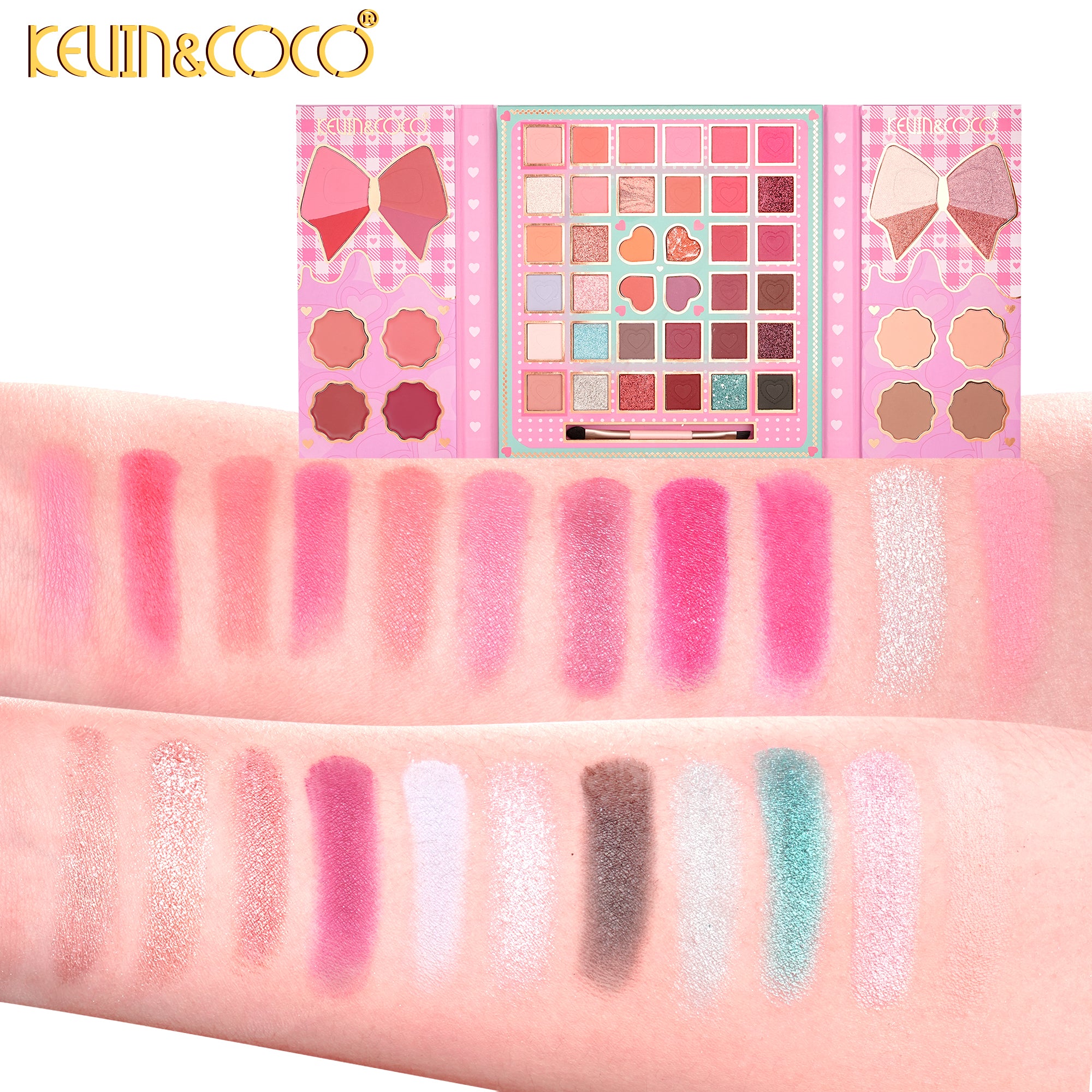 Peach Heart Strategy 52-Color Dual-Open Face& Eye Palette-6PCS(KC1538)