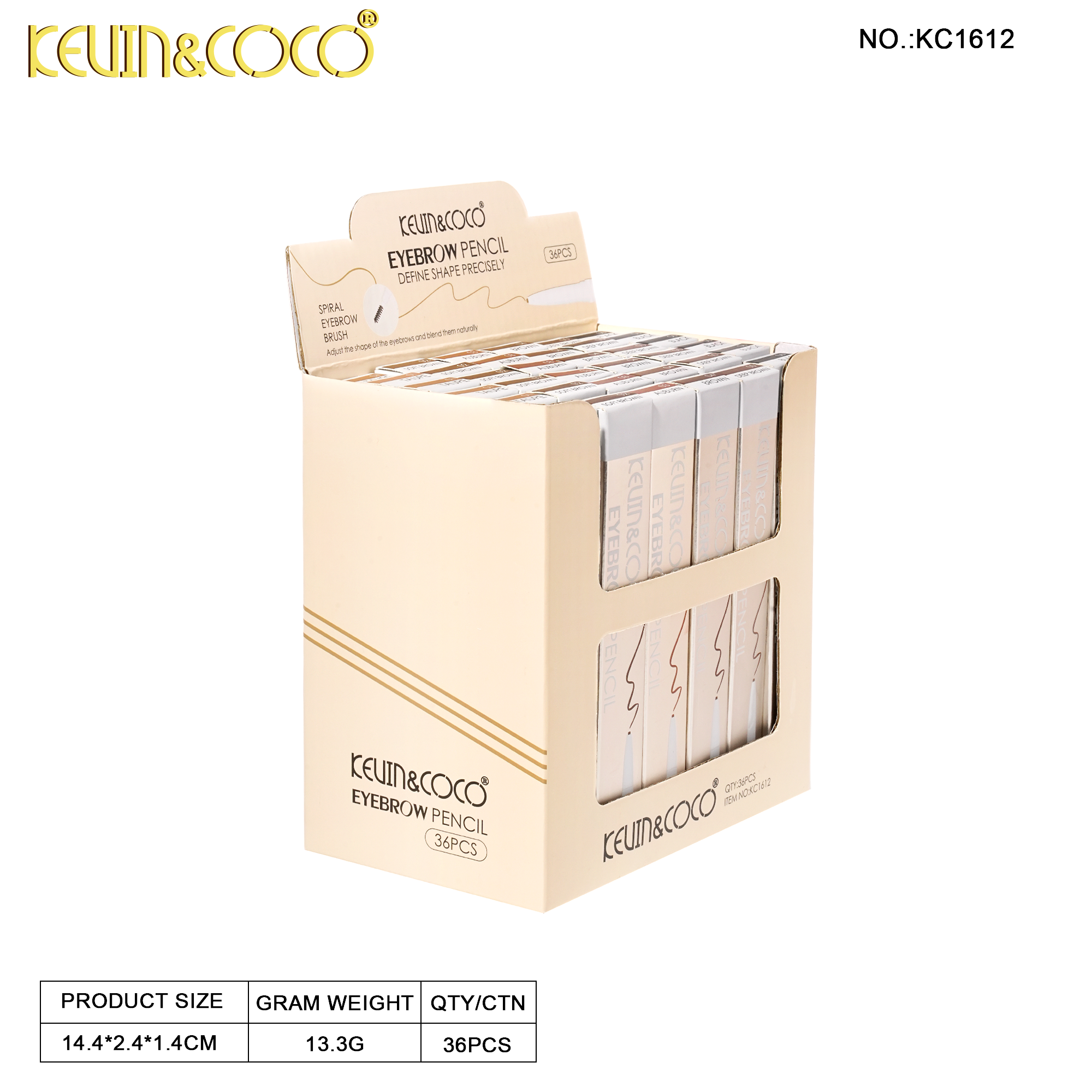 Ink Essence Long-Lasting Eyebrow Pencil-36PCS(KC1612)